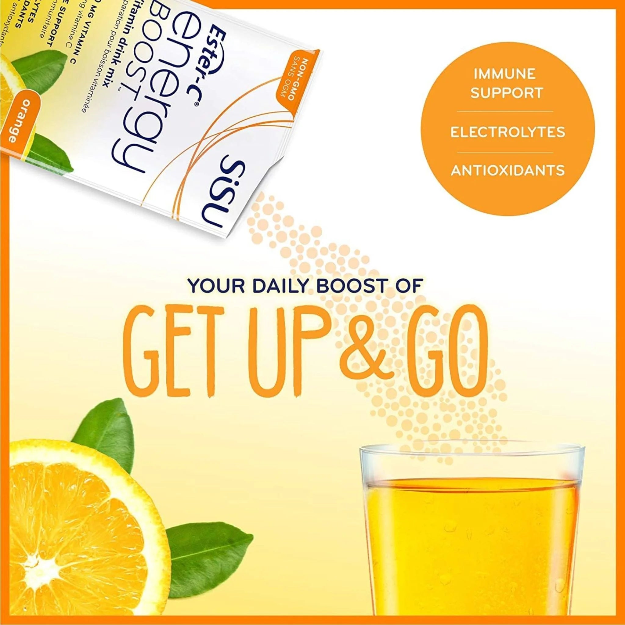 Sisu Ester-C Energy Boost Orange 30 Packets