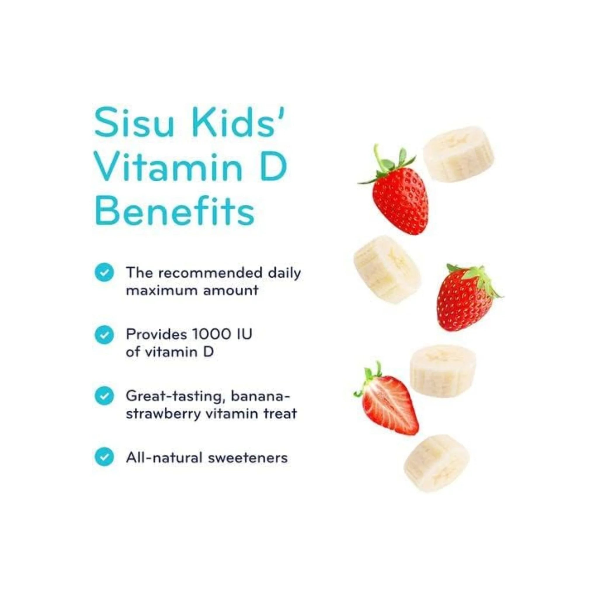 Sisu Kids Vitamin D 90 Chewable Tablets