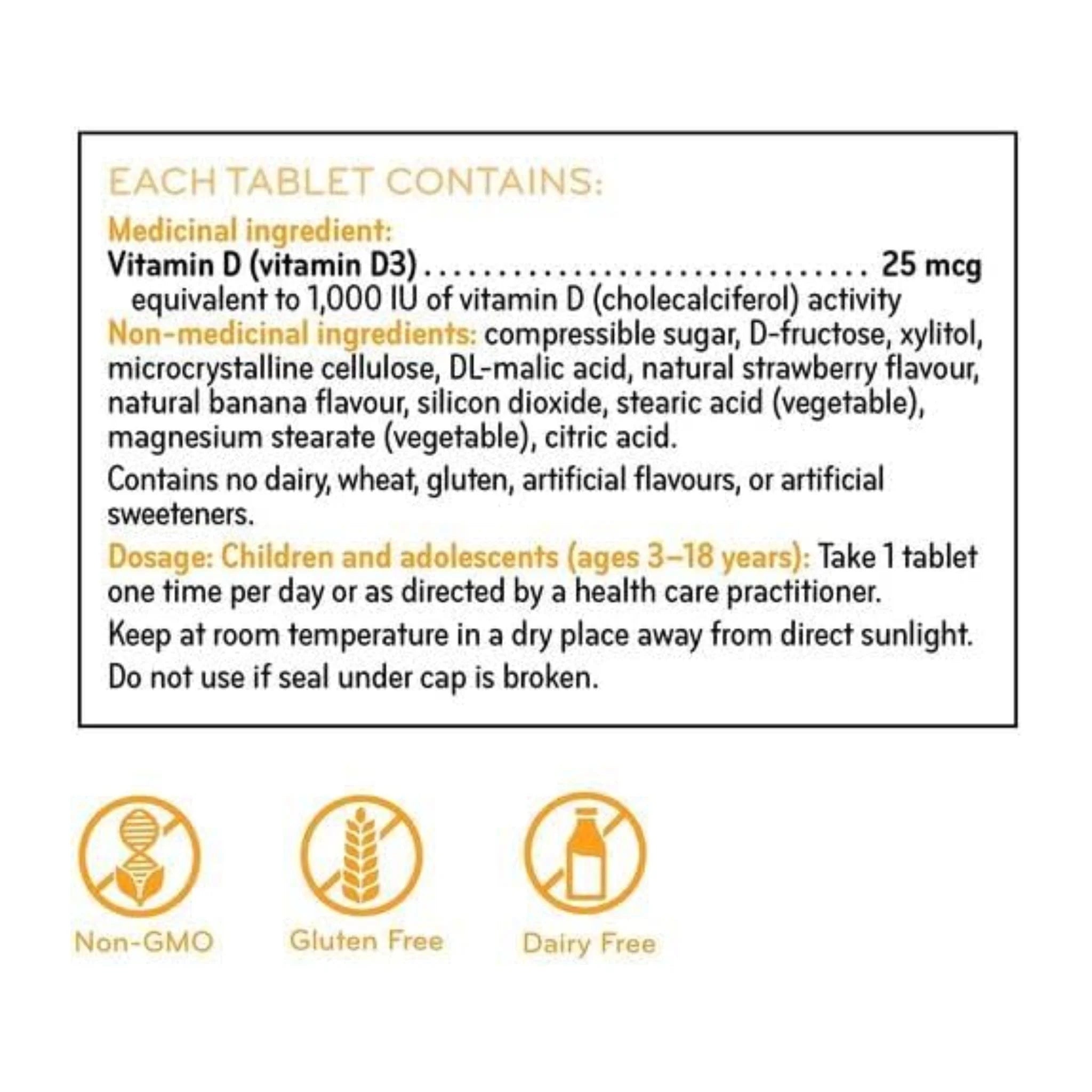 Sisu Kids Vitamin D 90 Chewable Tablets