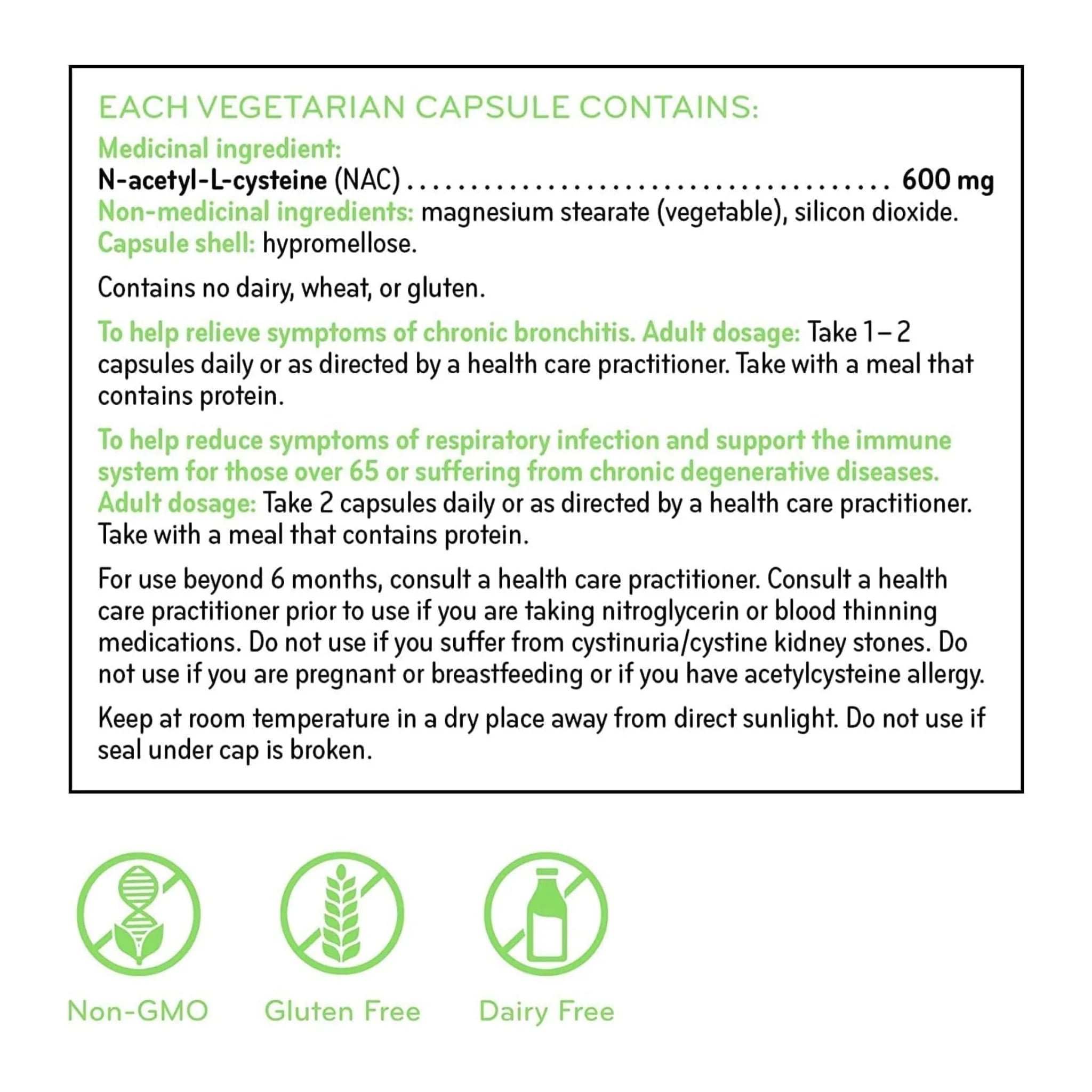 Sisu NAC 600mg 120 Veg-Caps - Nature's Source Inc
