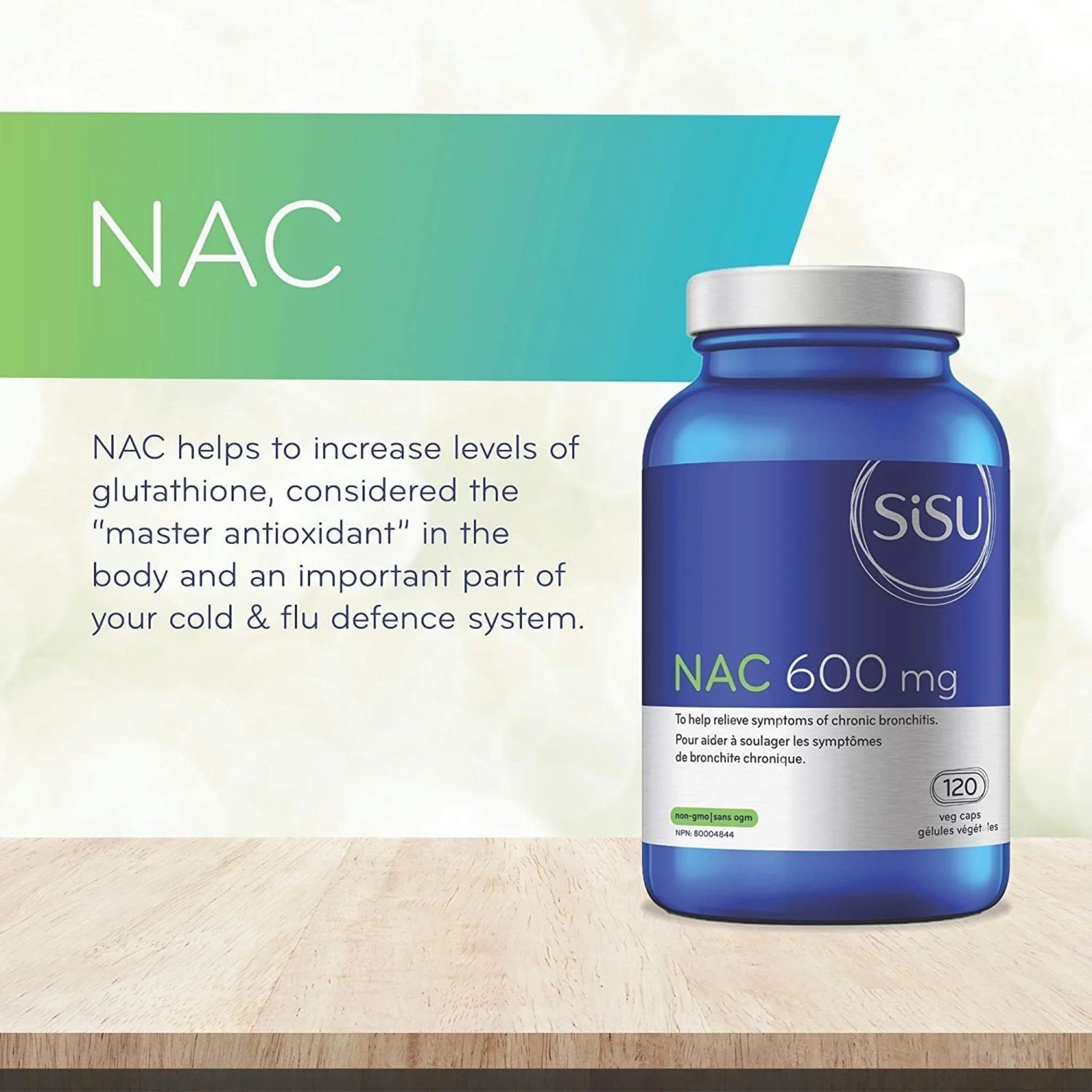 Sisu NAC 600mg 120 Veg-Caps - Nature's Source Inc