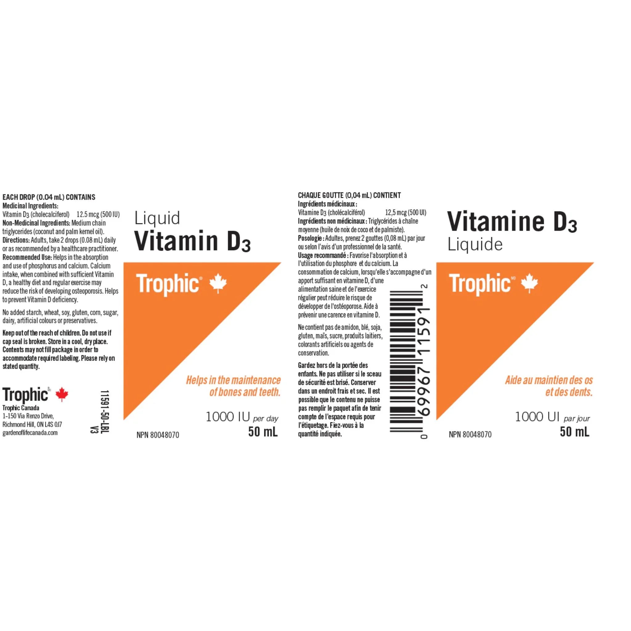 Trophic Vitamin D3 50ml