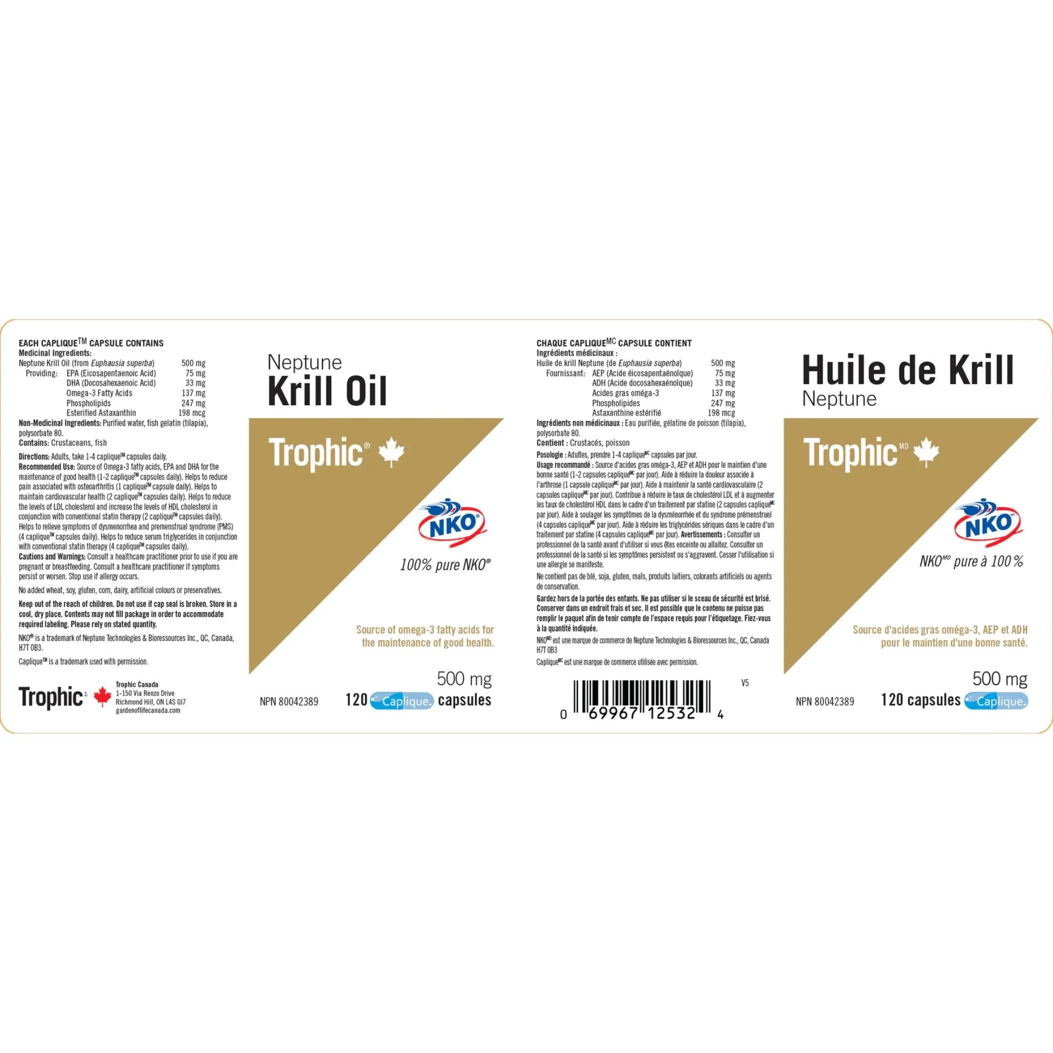 Trophic Neptune Krill Oil - 120 Softgels - Nature's Source Inc