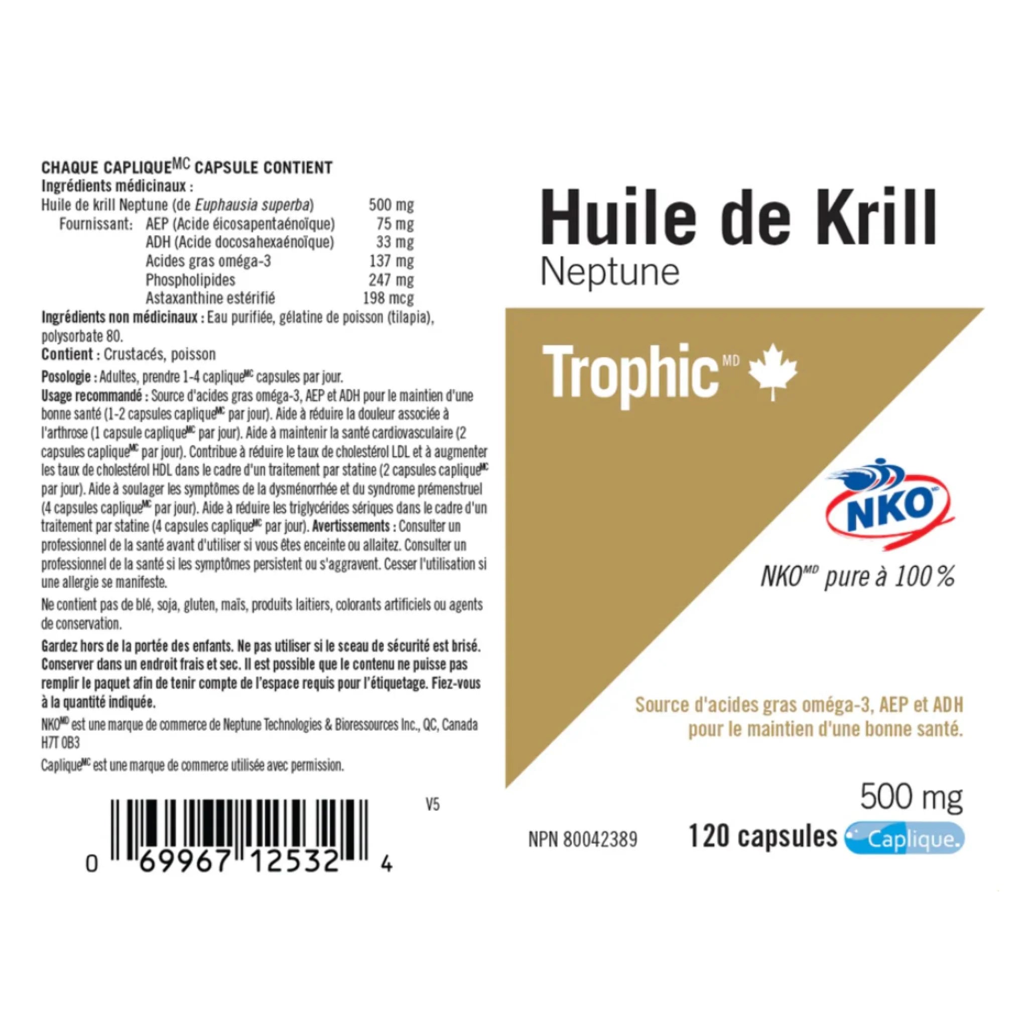 Trophic Neptune Krill Oil - 120 Softgels - Nature's Source Inc