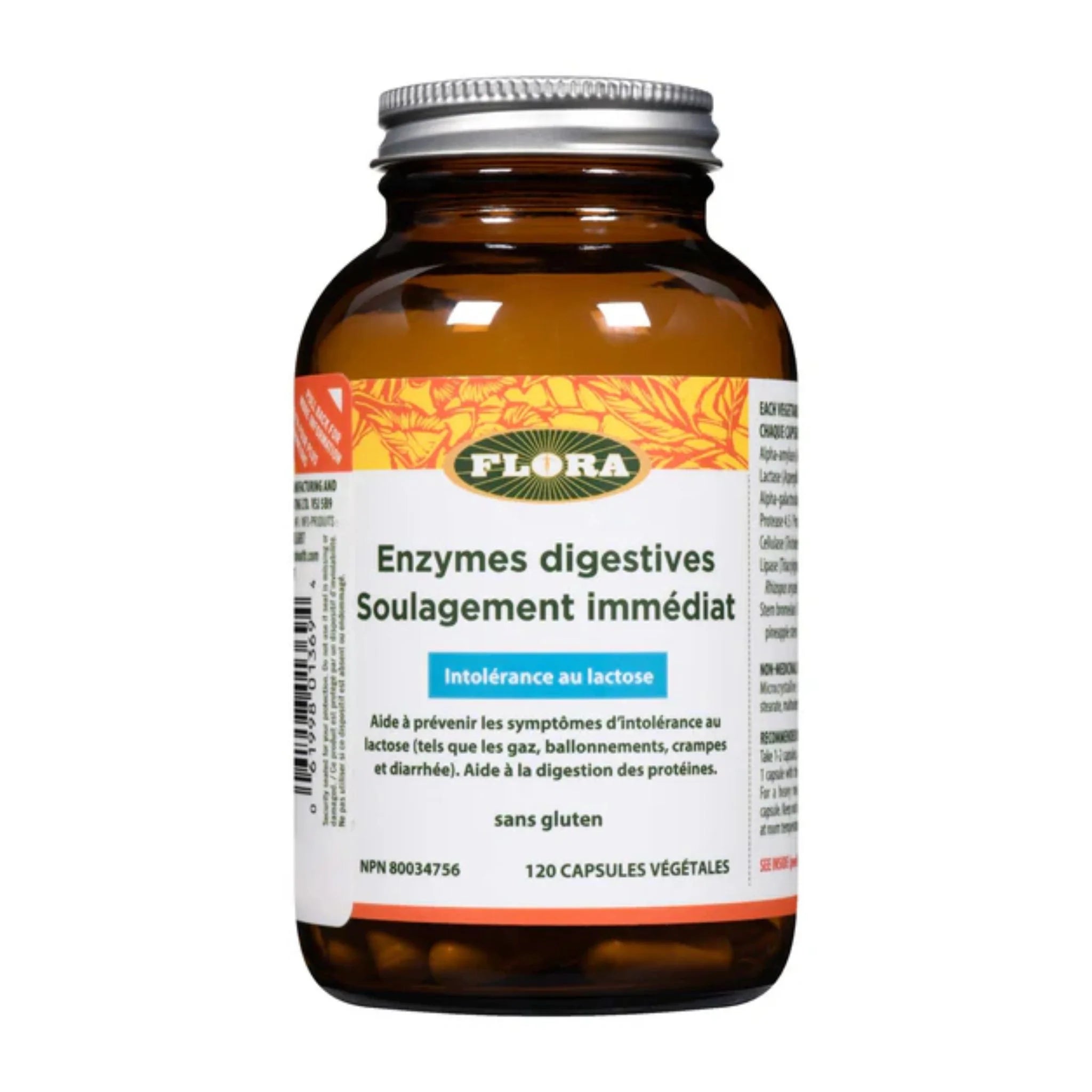 Flora Immediate Relief Digestive Enzyme 120 Veg Capsules - Nature's Source Inc