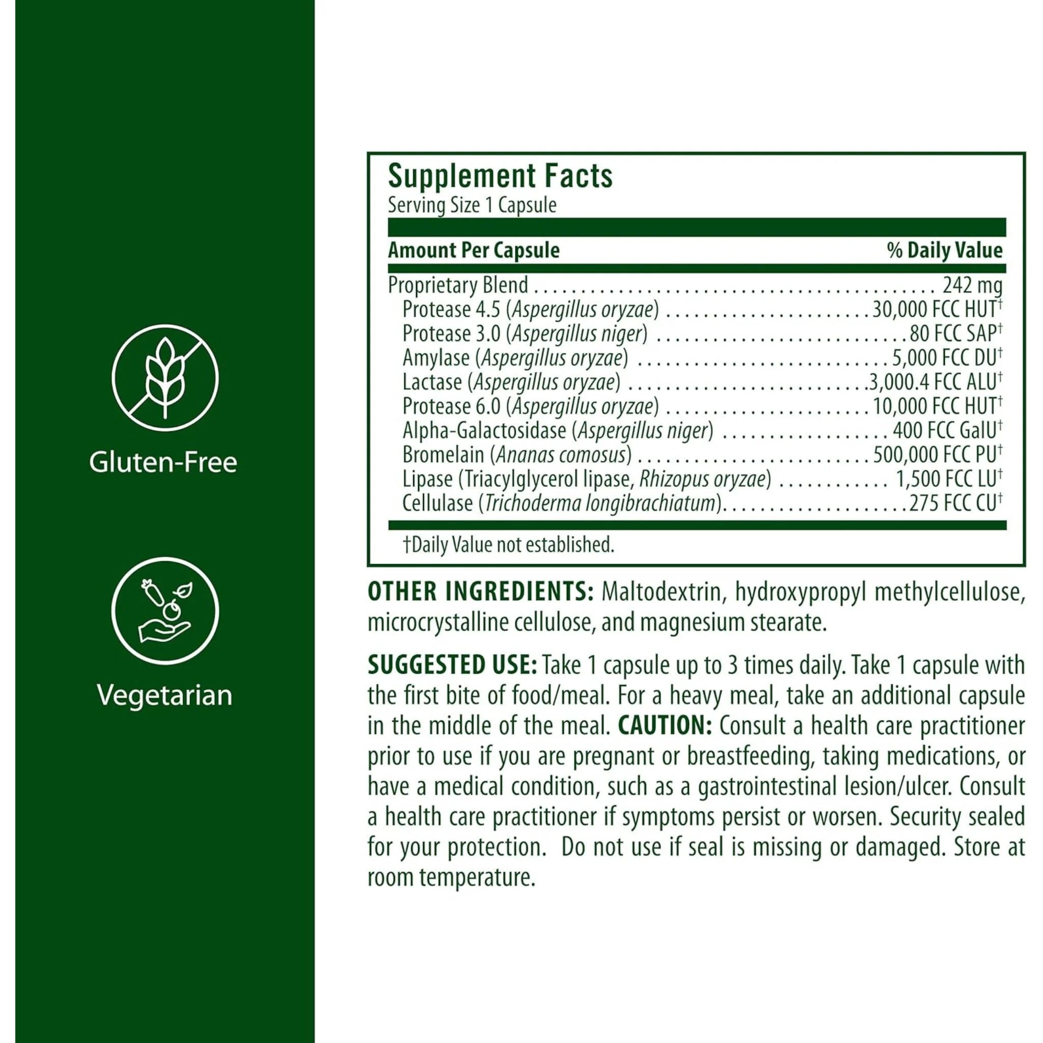 Flora Udo's Urgent Care Enzyme 60 Veg Capsules
