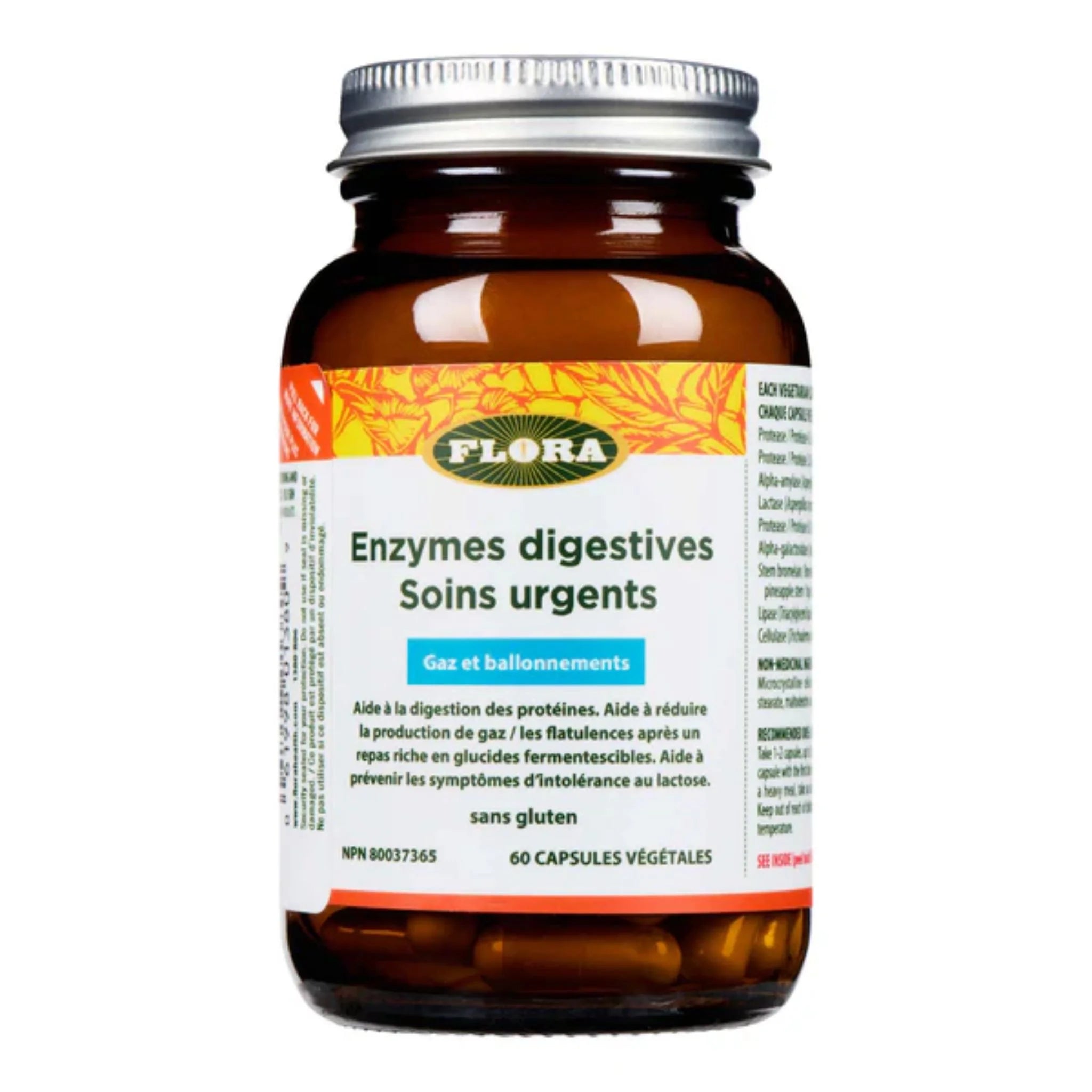 Flora Udo's Urgent Care Enzyme 60 Veg Capsules