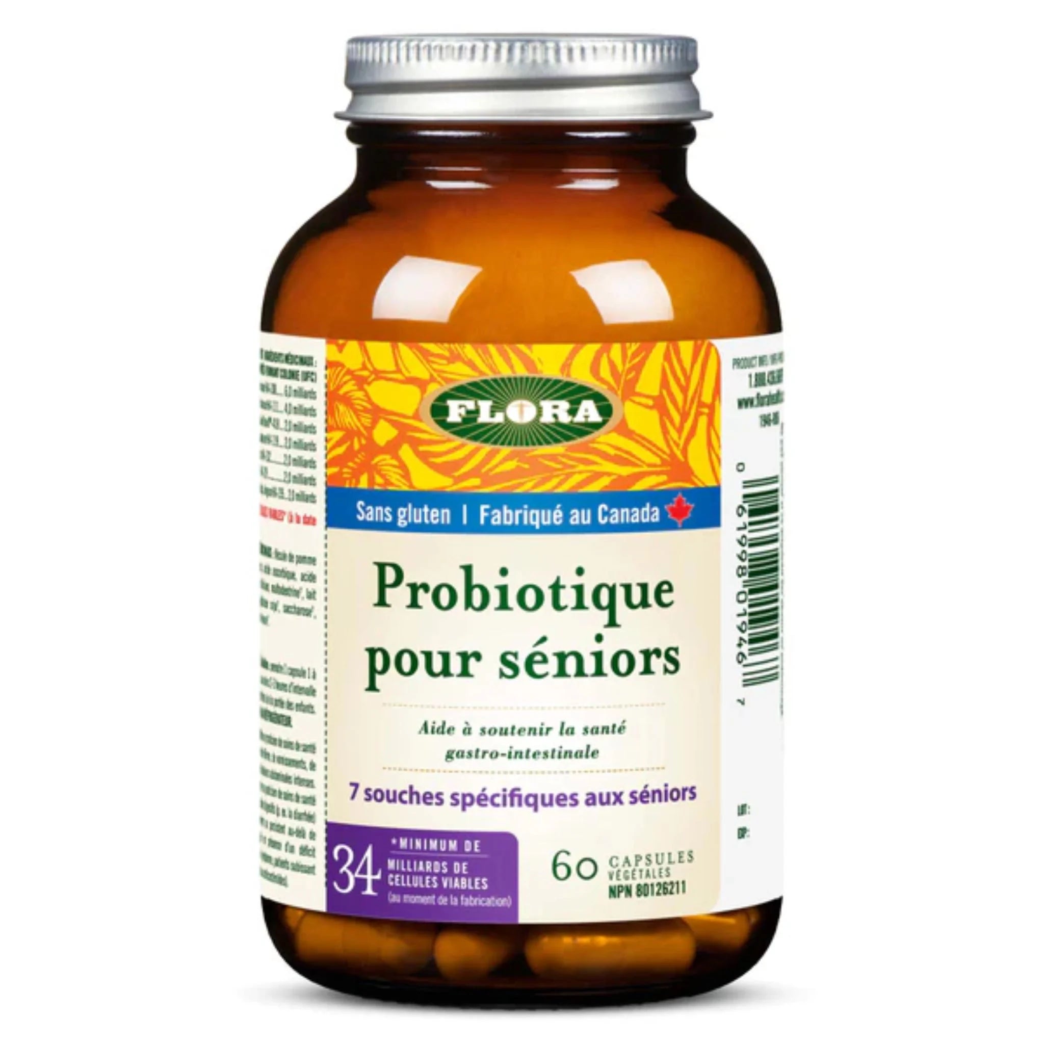 Flora Udo's Senior's Probiotic 60 Veg - Caps - Nature's Source Inc