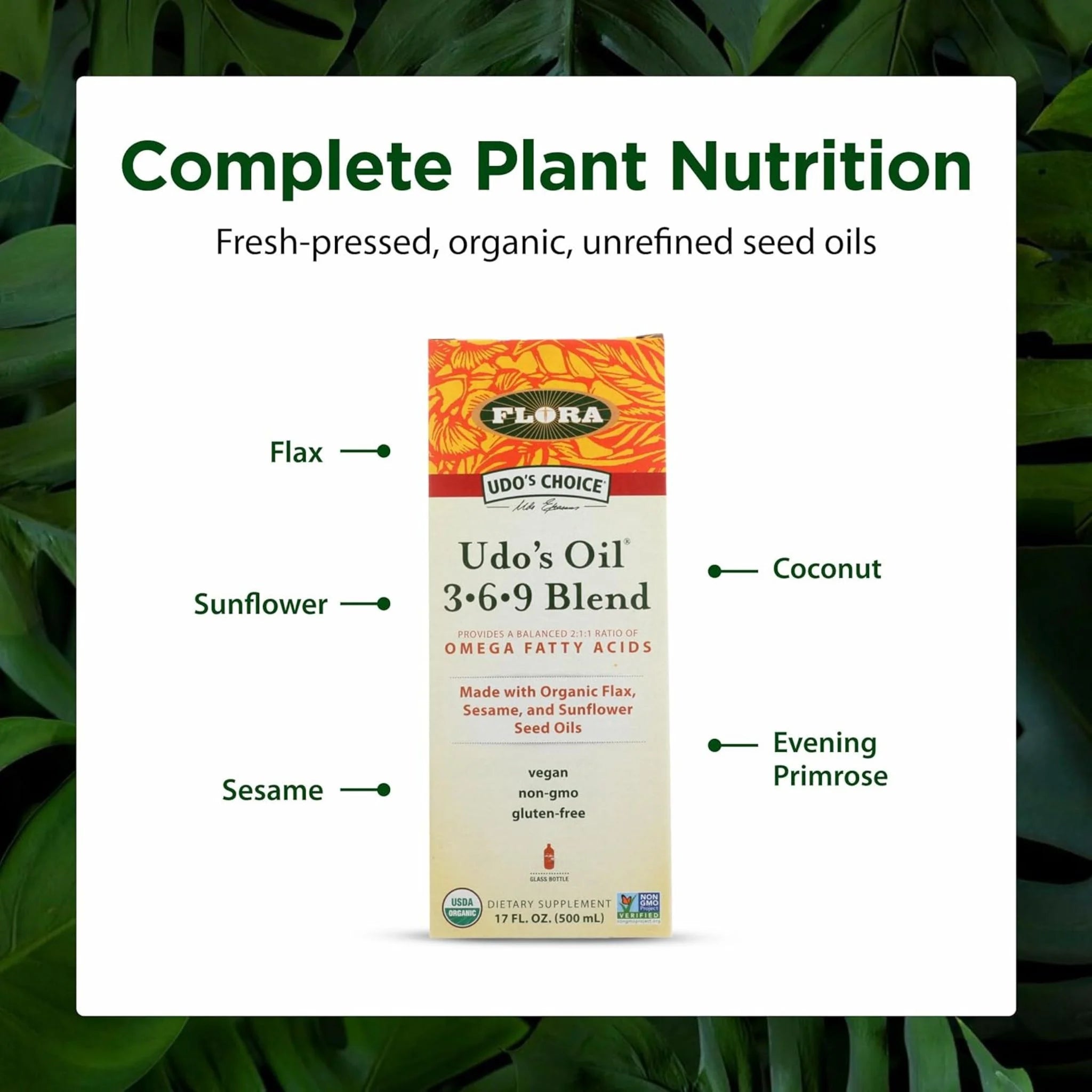 Flora Udos Oil Omega 3-6-9 Blend (500 ml)