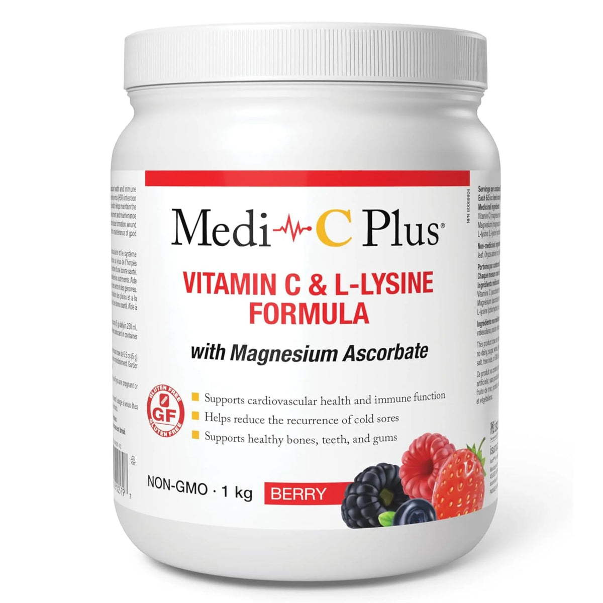 Medi - C Plus With Magnesium Ascorbate Berry 1kg - Nature's Source Inc