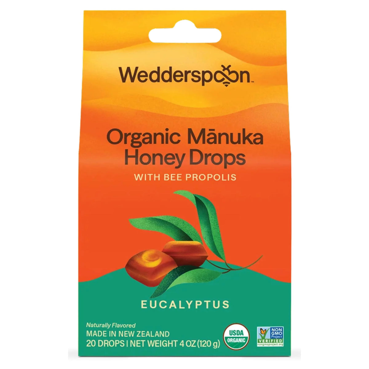 Wedderspoon Manuka Honey Drops (Eucalyptus with Bee Propolis) - 120g