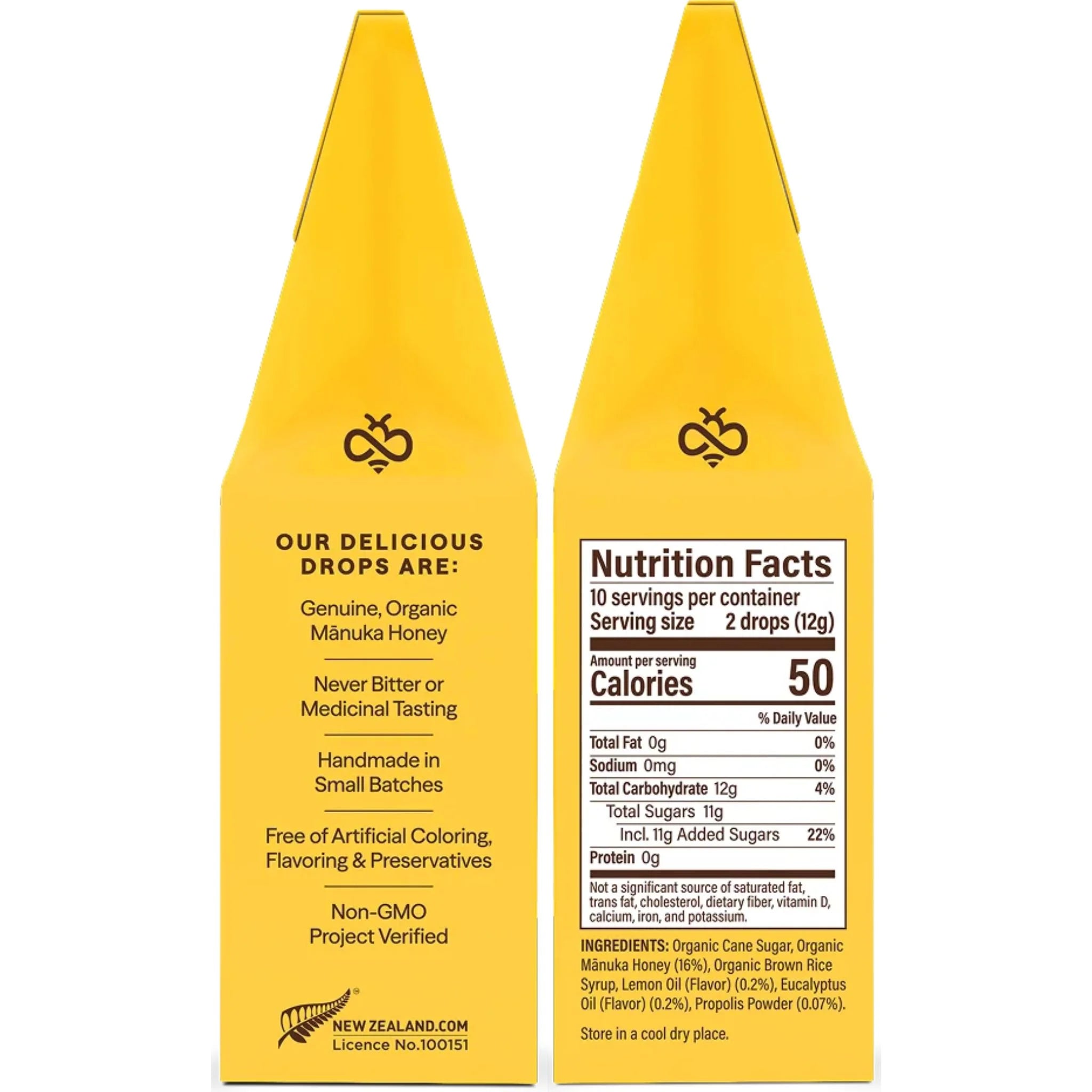 Wedderspoon Manuka Honey Drops (Lemon with Bee Propolis) - 120g