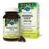 Natural Factors Whole Earth & Sea Pure Food Herring Gold in (1000mg) 60Softgels