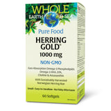 Natural Factors Whole Earth & Sea Pure Food Herring Gold in (1000mg) 60Softgels