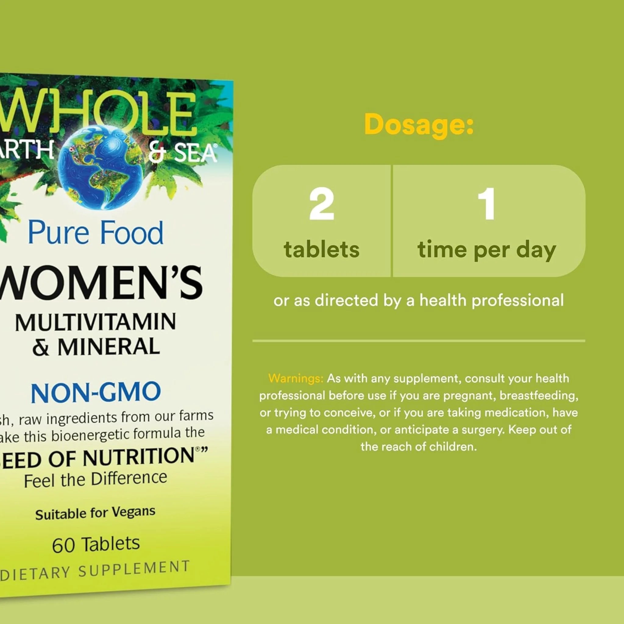 Natural Factors Whole Earth & Sea Women's Multi (60 t)