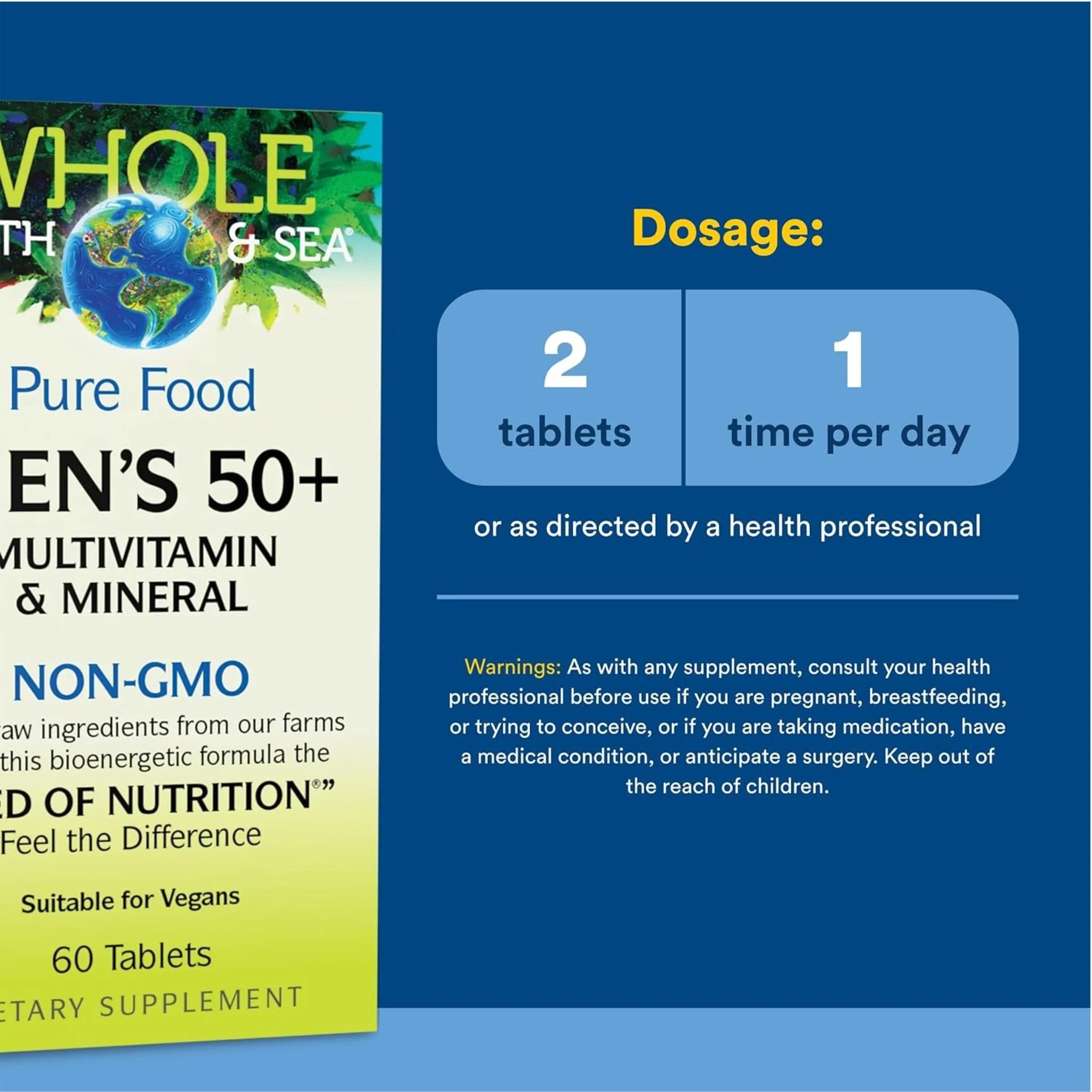 Natural Factors Whole Earth & Sea Men's Multi 50 (60 t)