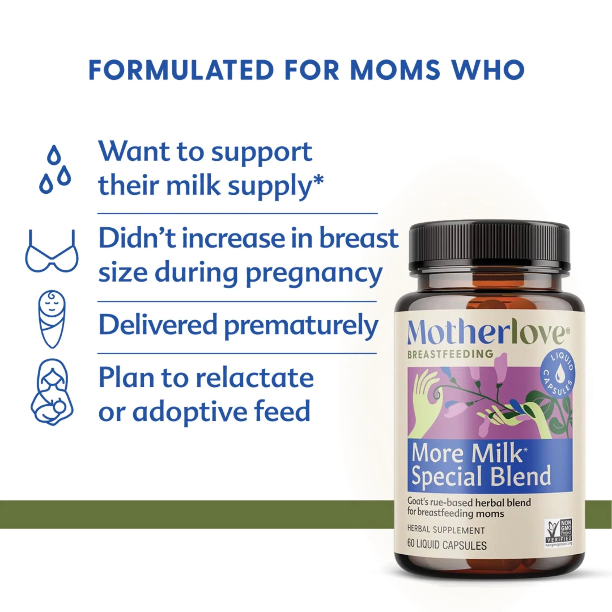 Motherlove More Milk Special Blend 60 Liquid Capsules