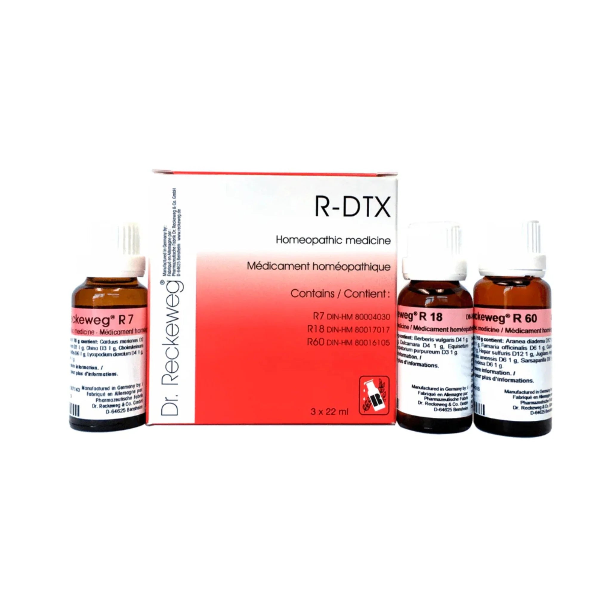 Dr. Reckeweg R - DTX Kit (R7, R18, R60) Drop (20ml) - Nature's Source Inc