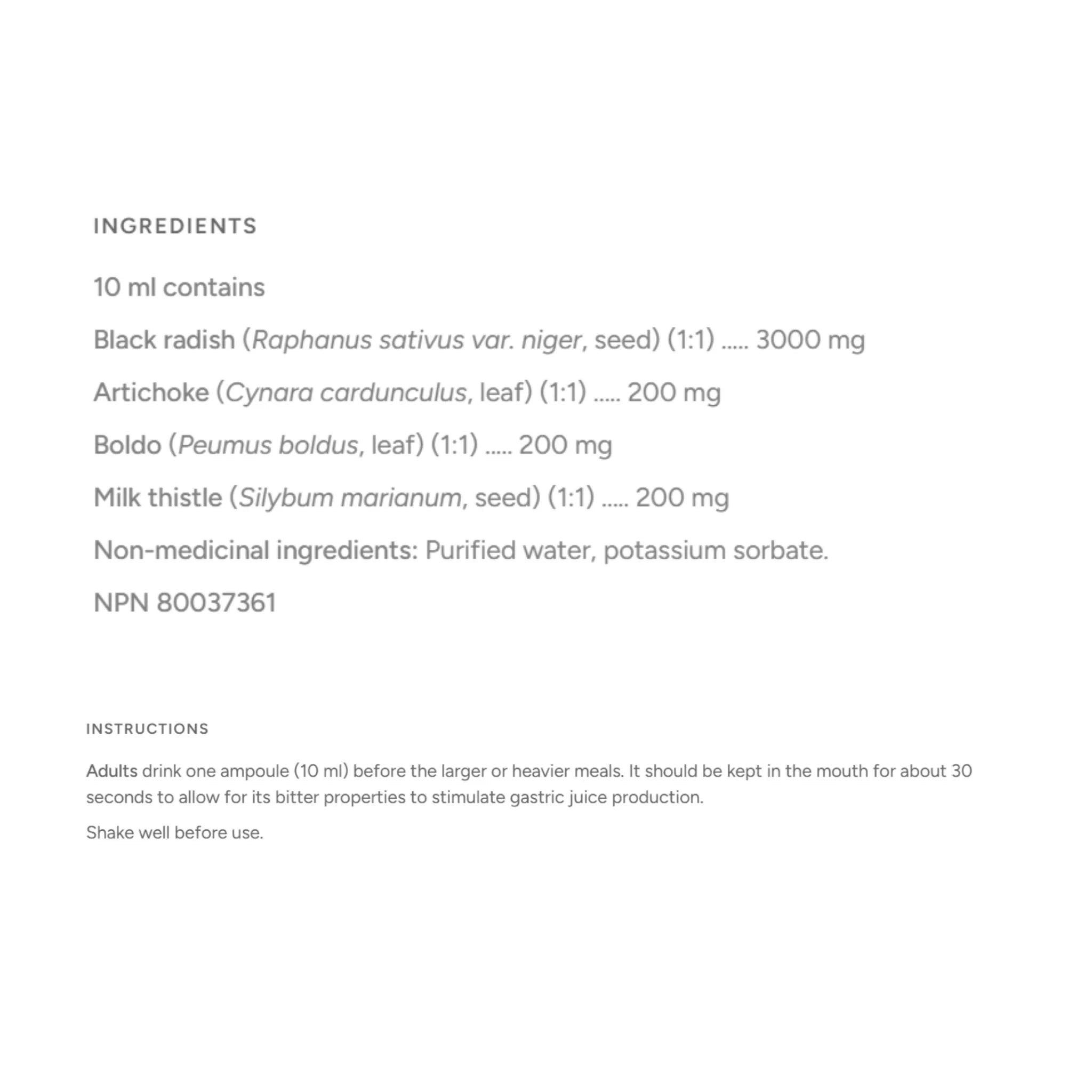 Bio Lonreco Black Radish 20x 10ml