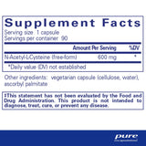 Pure Encapsulations NAC 600mg 90 Veg - Caps - Nature's Source Inc