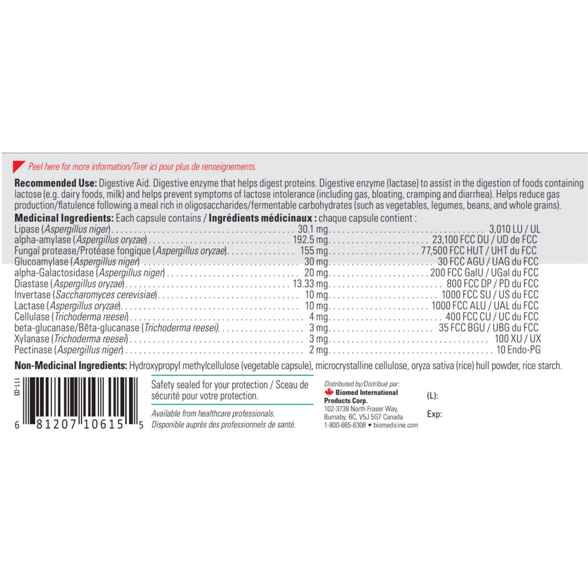 Biomed Digestizyme 60 Capsules