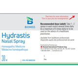 Biomed Hydrastis Nasal Spray 30ml - Nature's Source Inc