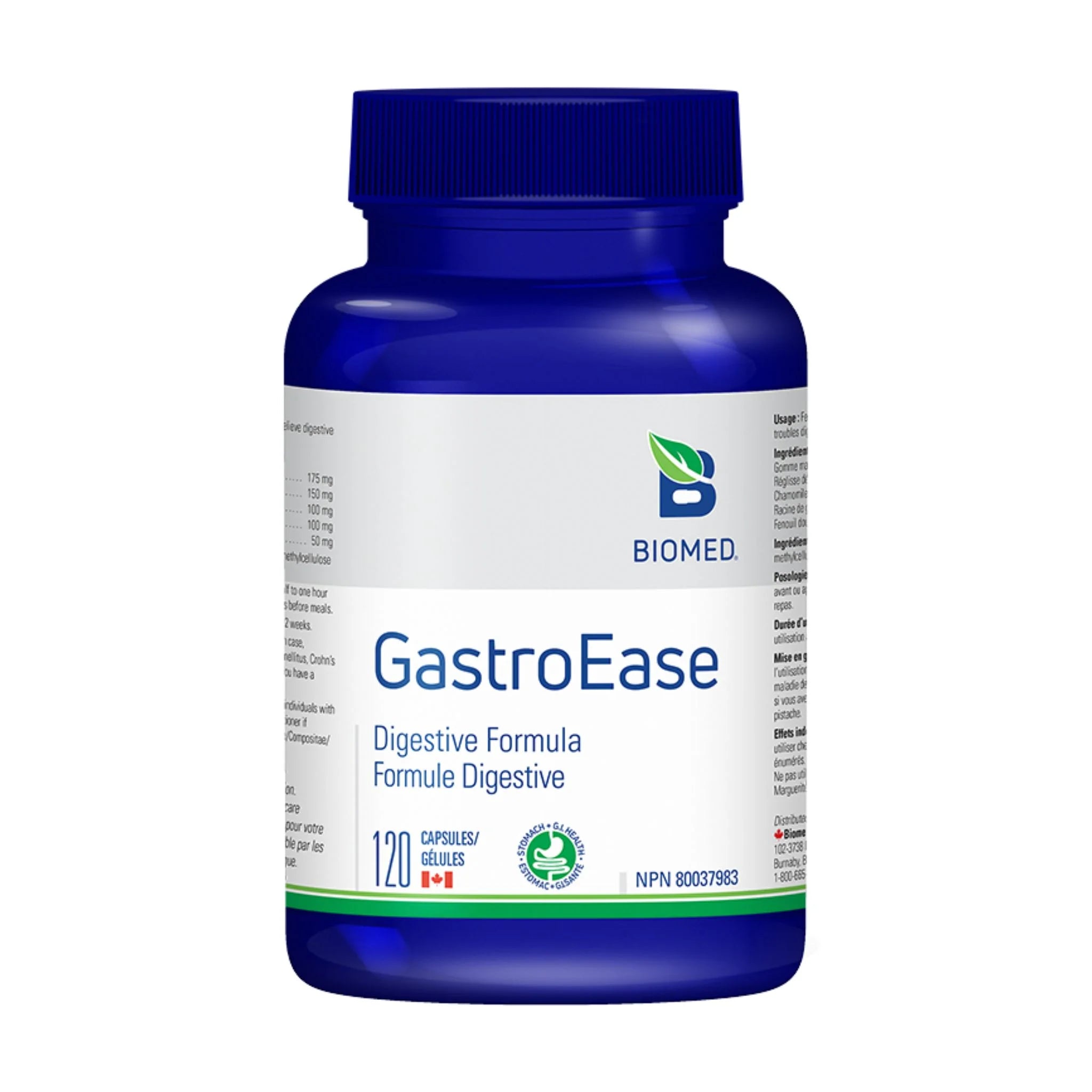 Biomed GastroEase 120 Capsules - Nature's Source Inc