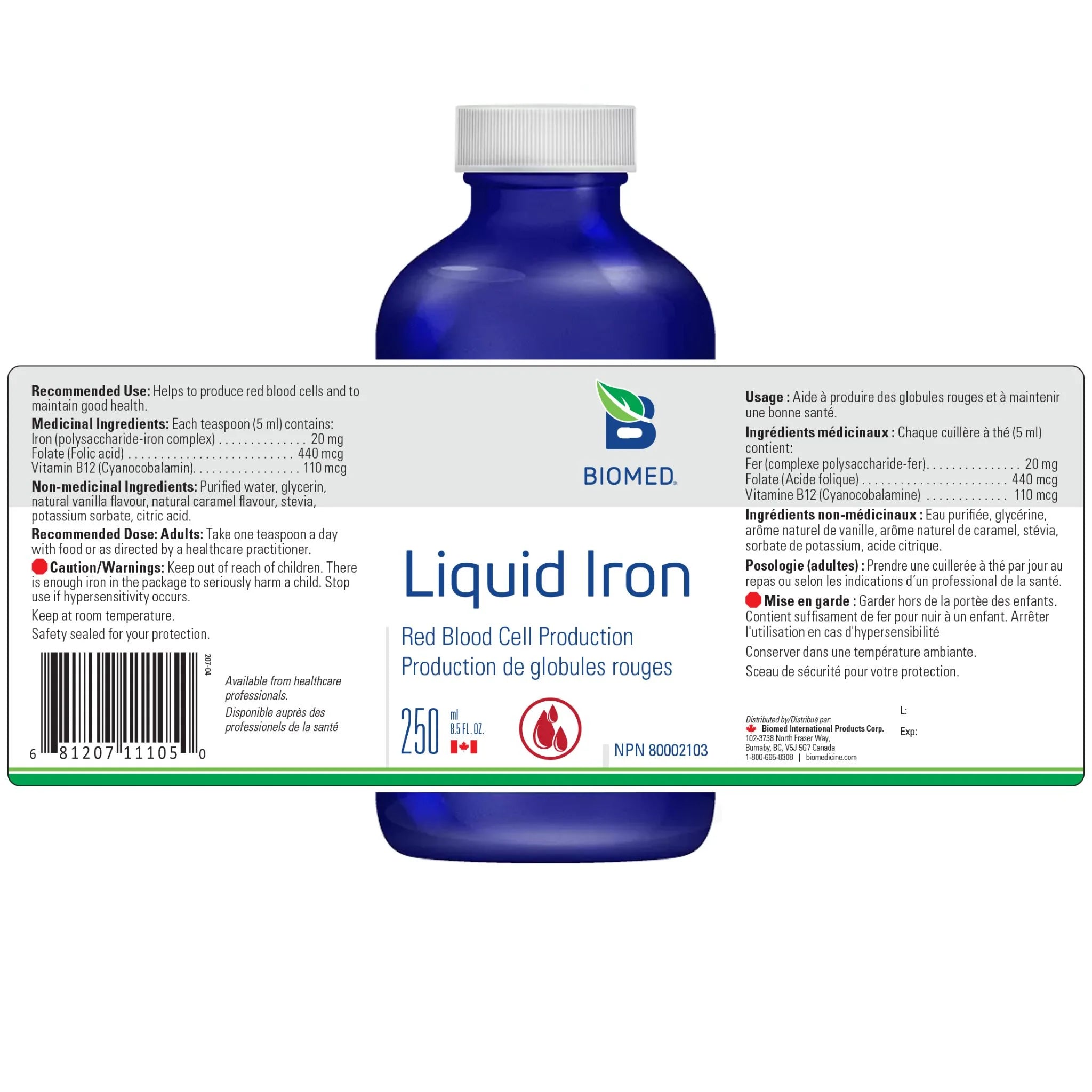 Biomed Liquid Iron 250ml