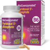 Natural Factors BioCoenzymated Pyridoxal 5 Phosphate 50 mg 30 vcaps