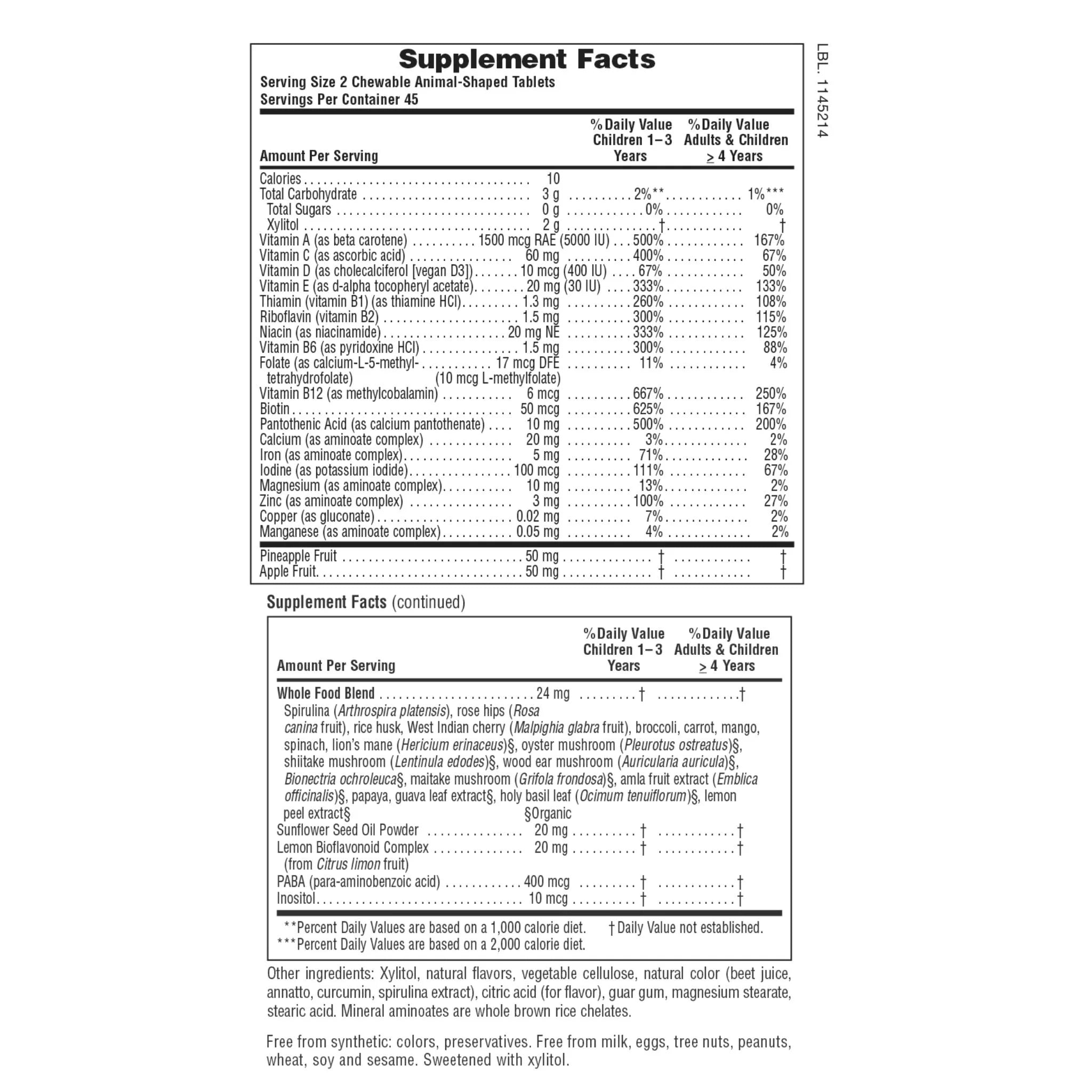 Animal Parade Sugar Free Multivitamin Chewables Assorted 90ct