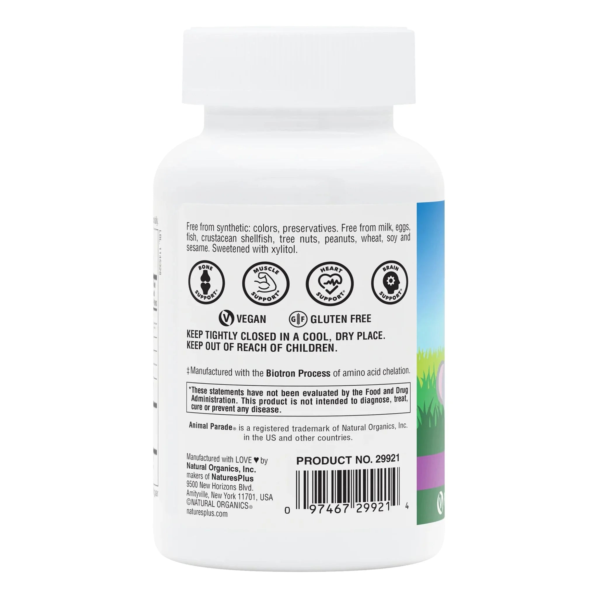 Animal Parade Sugar Free Calcium Childrens Chewables Vanilla 90ct