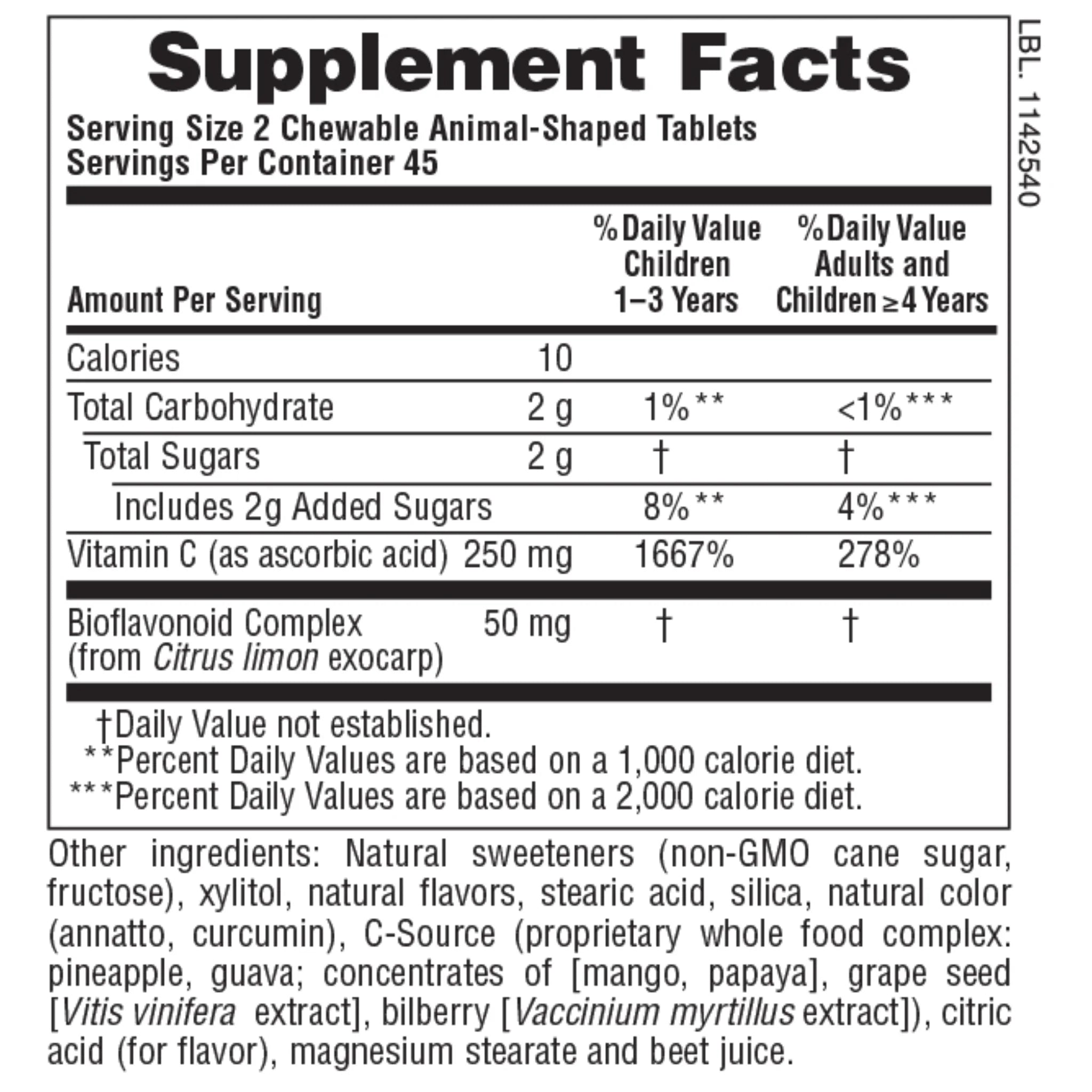 Animal Parade Vitamin C Orange Chewables 90ct