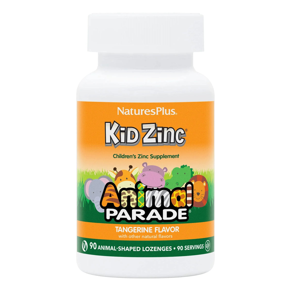 Animal Parade Kidzinc Lozenges Tangerine 90ct