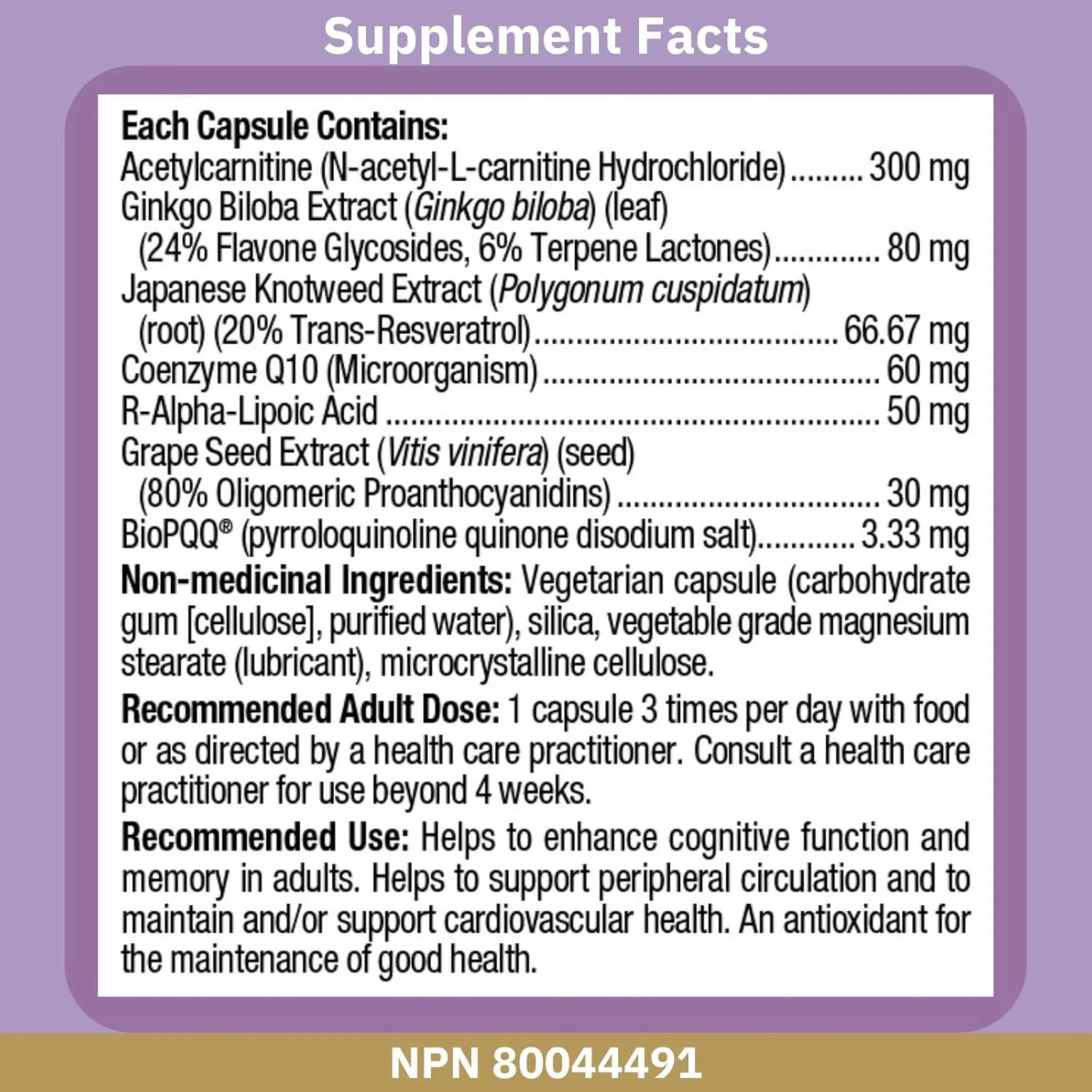 Bioclinic Naturals Mito AMP 60 Vegan Capsules - Nature's Source Inc