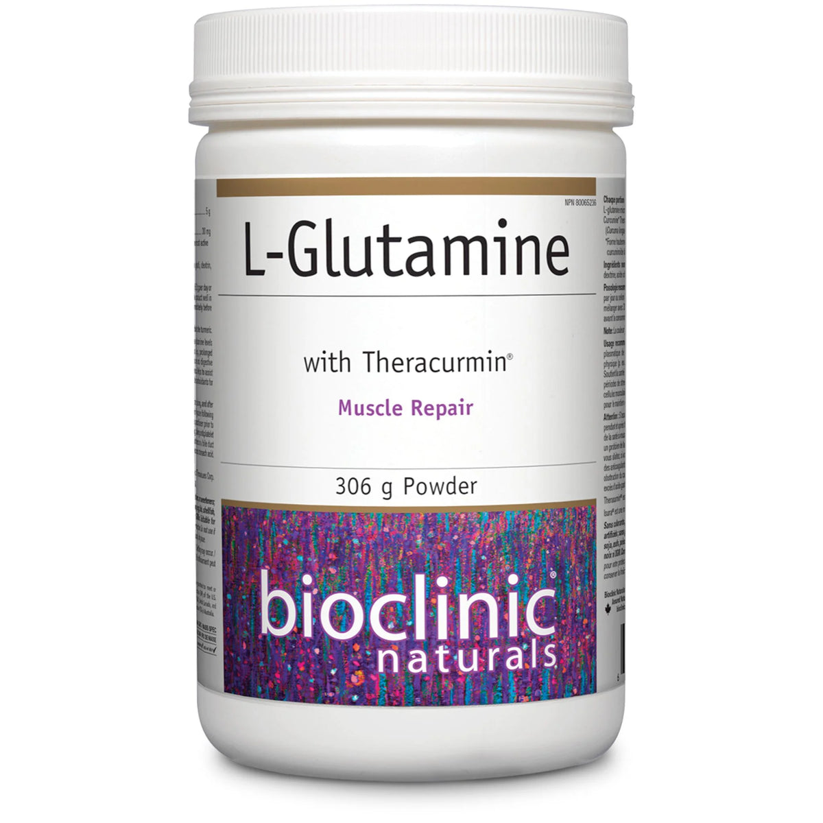 Bioclinic Naturals L-Glutamine with Theracurmin (Muscle Repair) - 306g