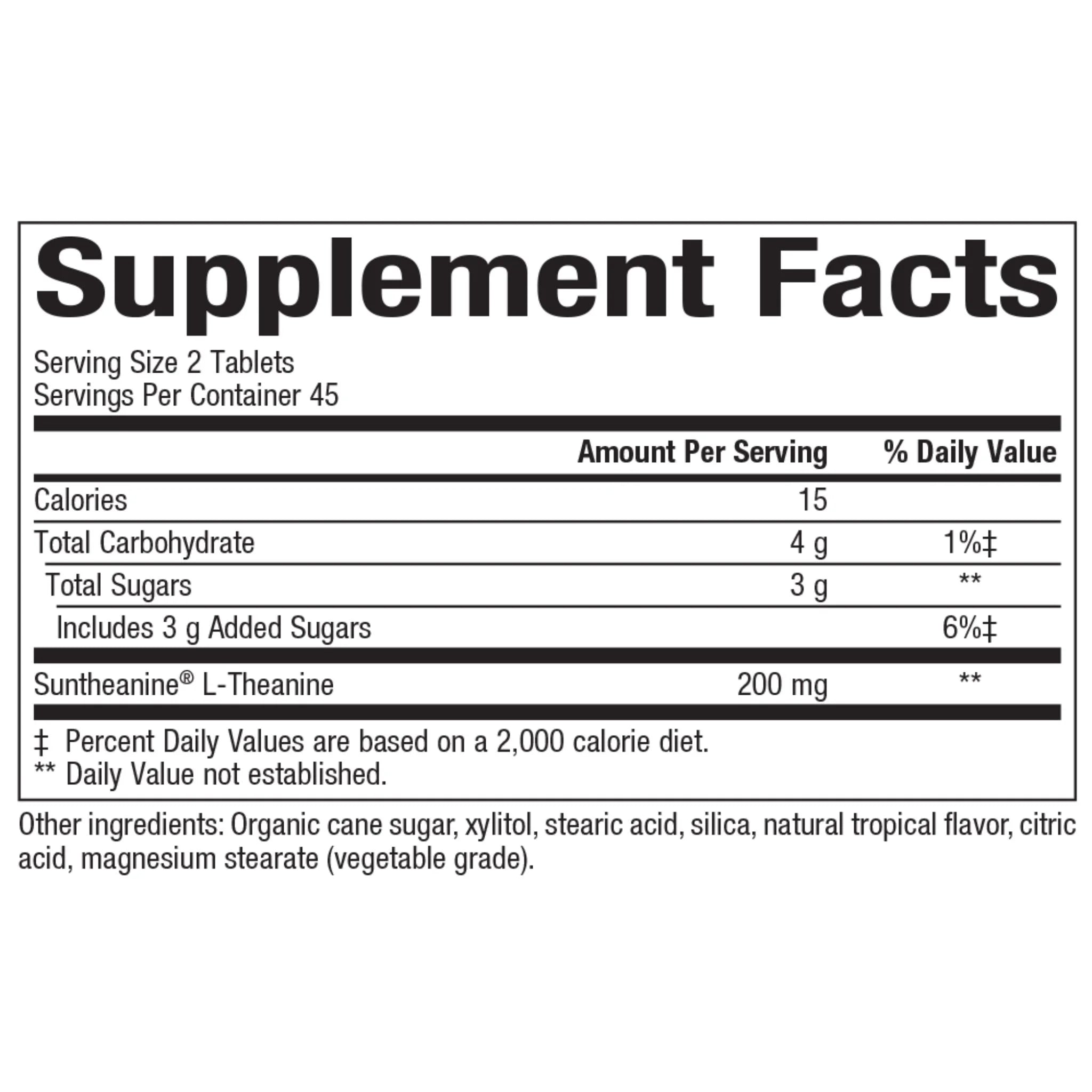 Bioclinic Naturals Calm Pro 100mg 90 Chewable Tablets - Nature's Source Inc