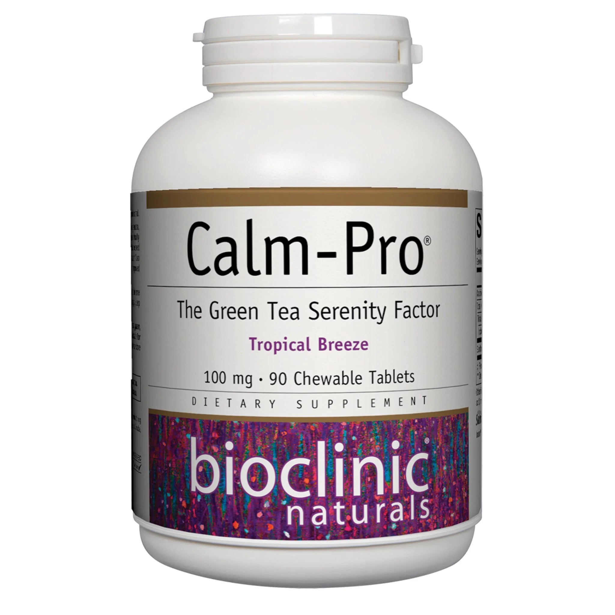 Bioclinic Naturals Calm Pro 100mg 90 Chewable Tablets - Nature's Source Inc