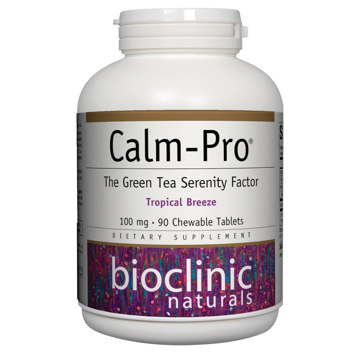 Bioclinic Naturals Calm Pro 100mg 90 Chewable Tablets - Nature's Source Inc