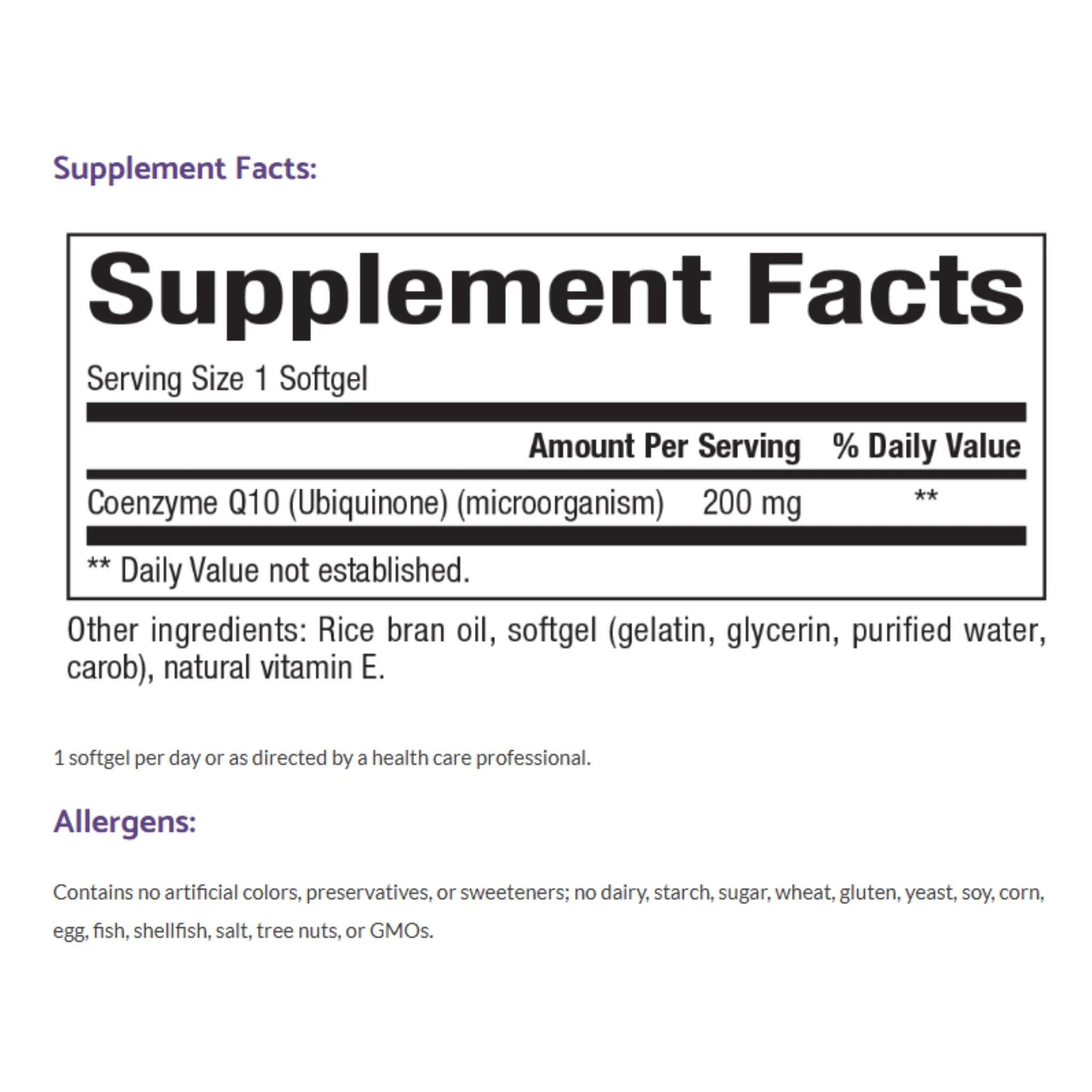Bioclinic Naturals CoQ10, 200mg 30 Softgels - Nature's Source Inc