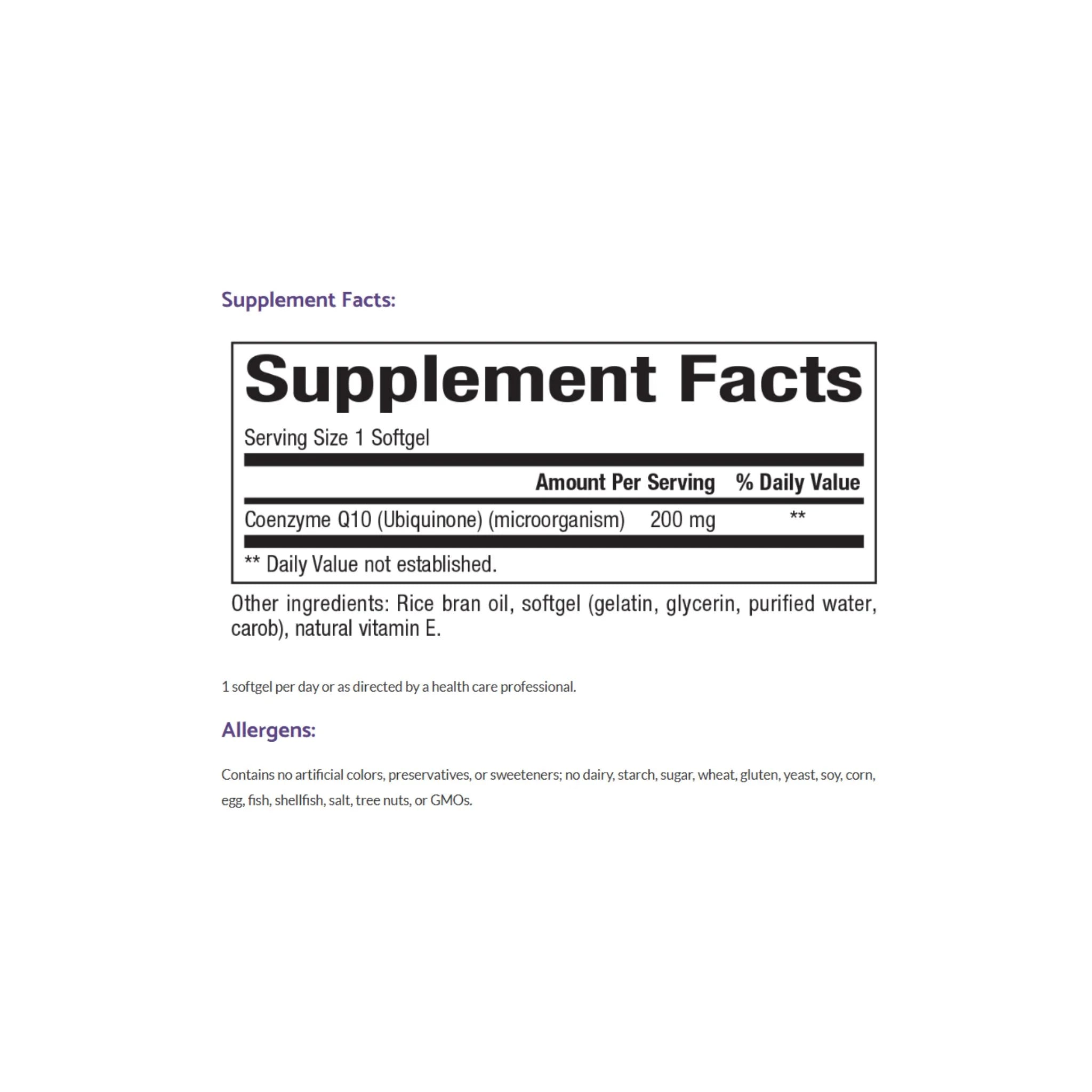 Bioclinic Naturals CoQ10, 200mg 60 Softgels - Nature's Source Inc