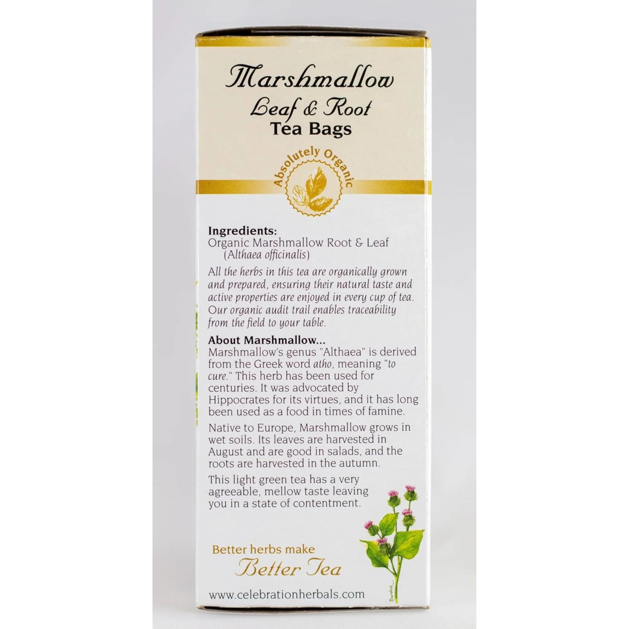 Celebration Herbals Organic Marshmallow Leaf Tea 24 bags - Nature's Source Inc