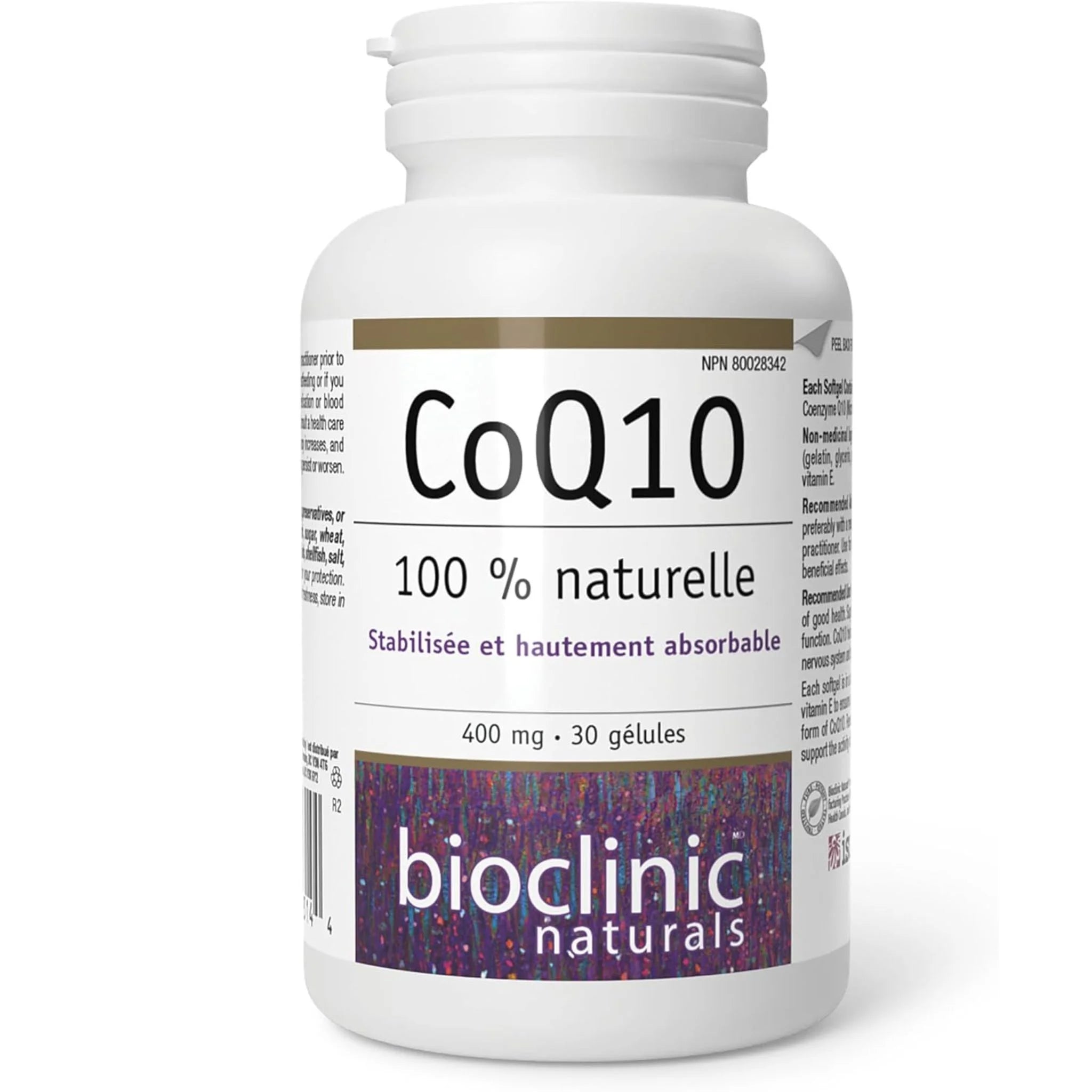 Bioclinic Naturals CoQ10, 400mg 30 Softgels - Nature's Source Inc