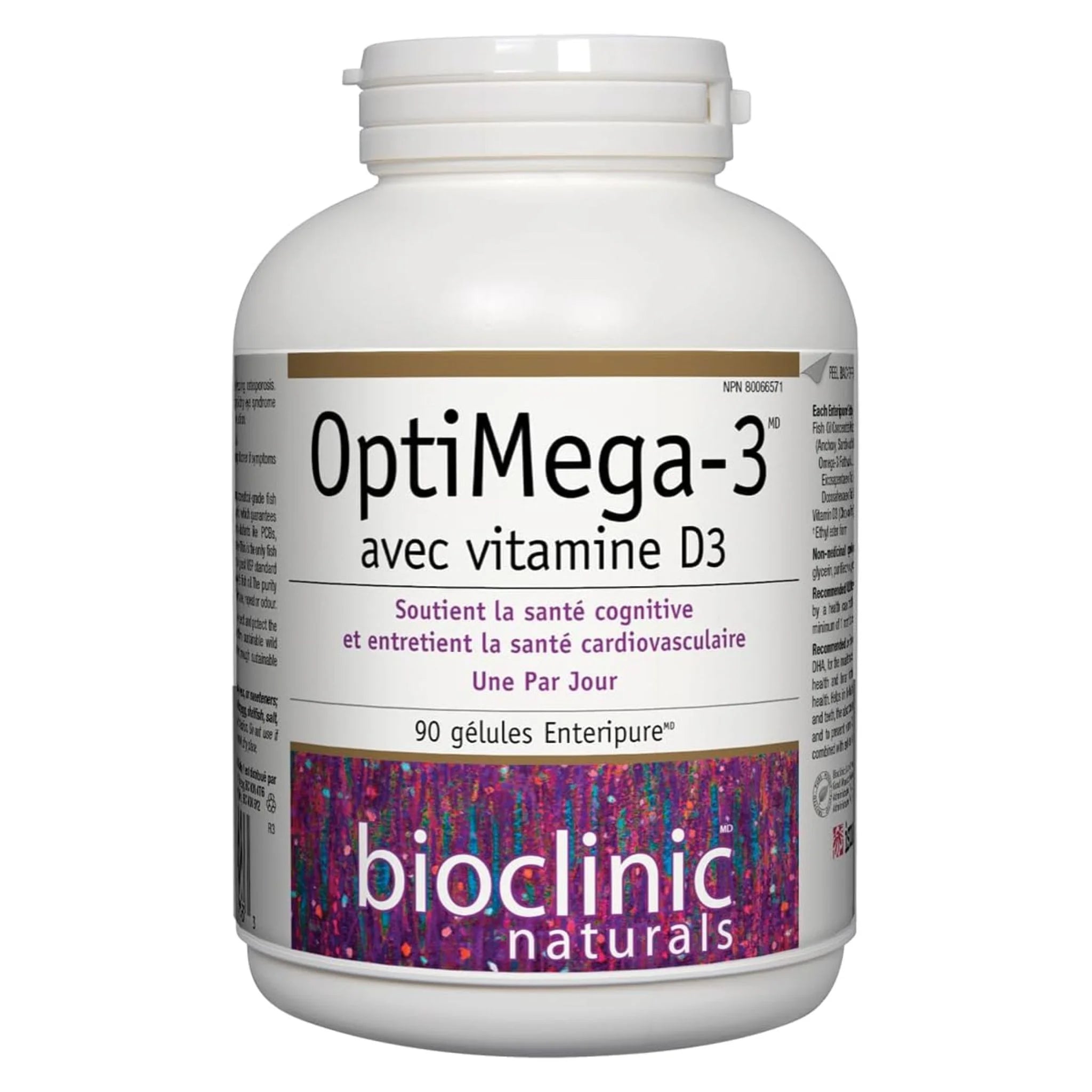 BioClinic Naturals OptiMega 3 with Vitamin D3, 90 Softgels - Nature's Source Inc