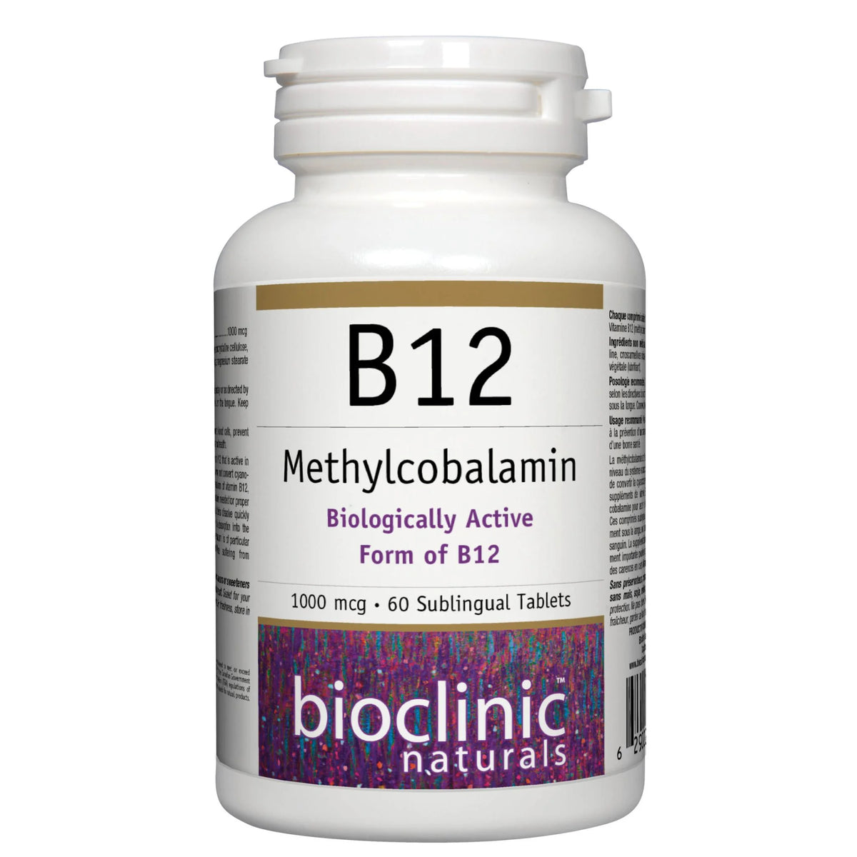Bioclinic Naturals B12 Methylcobalamin 1000 mcg, 60 Sublingual Tablets - Nature's Source Inc