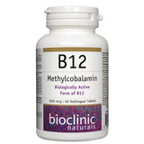 Bioclinic Naturals B12 Methylcobalamin 1000 mcg, 60 Sublingual Tablets - Nature's Source Inc