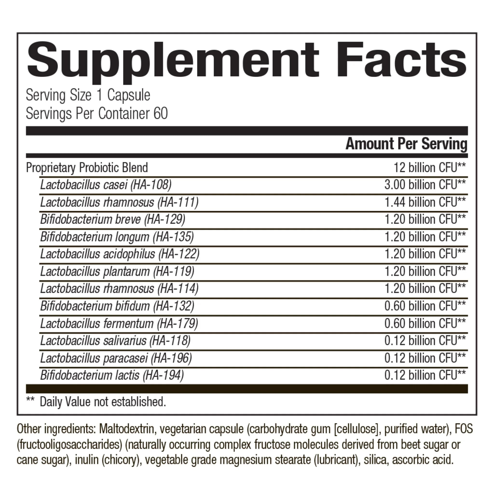 BioClinic Naturals Probiotic Pro12, 60 Vegan Capsules - Nature's Source Inc