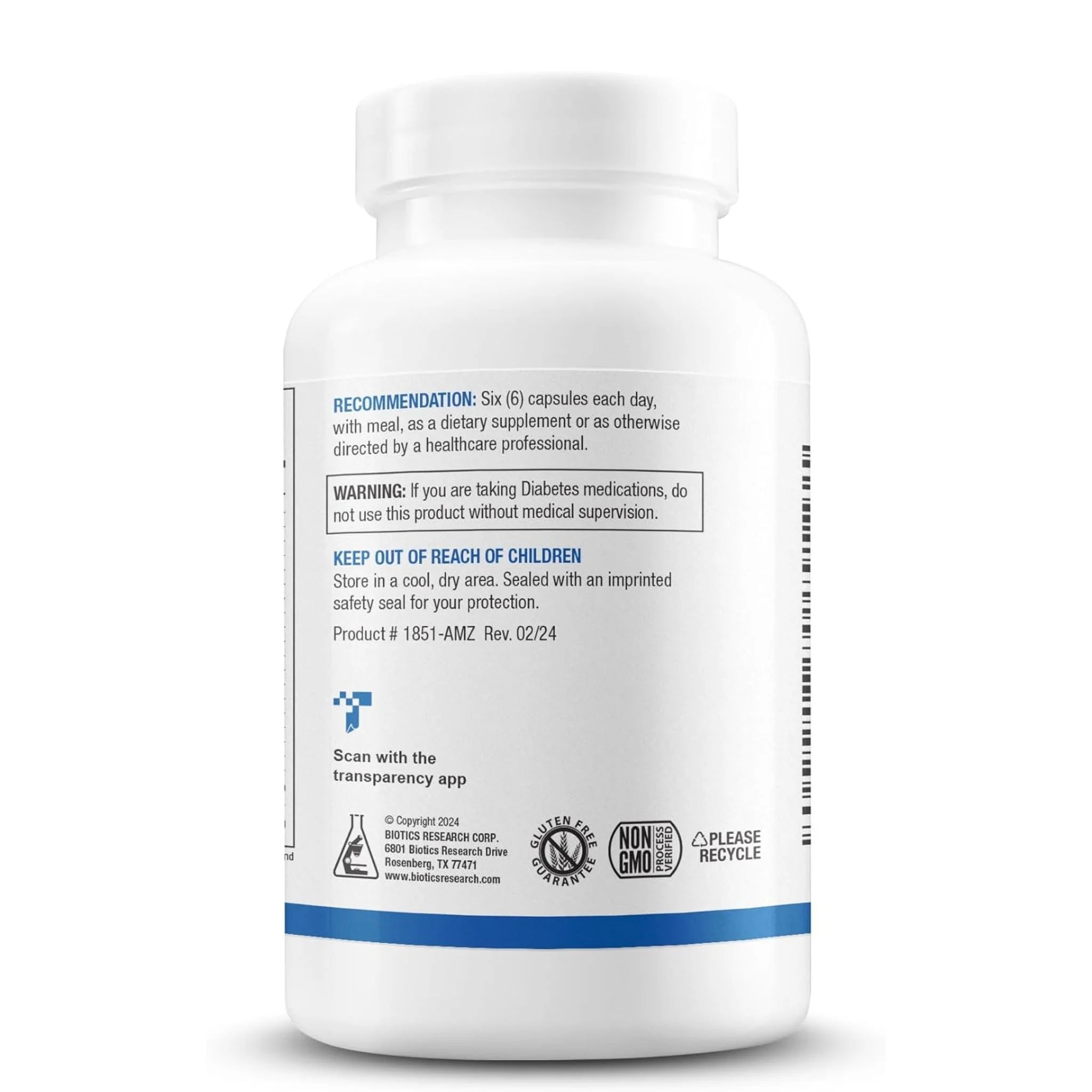 Biotics Research GlucoBalance with Carnitine 180 Capsules - Nature's Source Inc