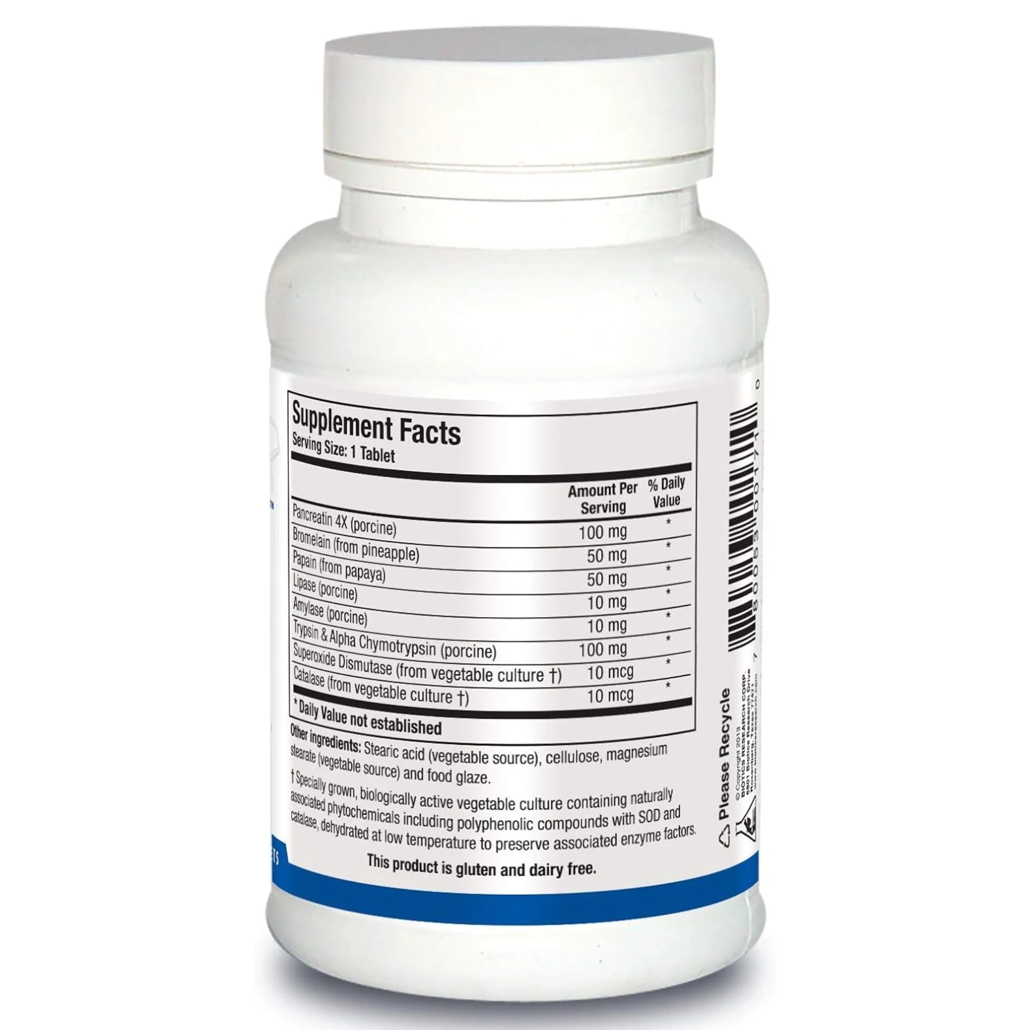 Biotics Research Intenzyme Forte 500 Tablets - Nature's Source Inc