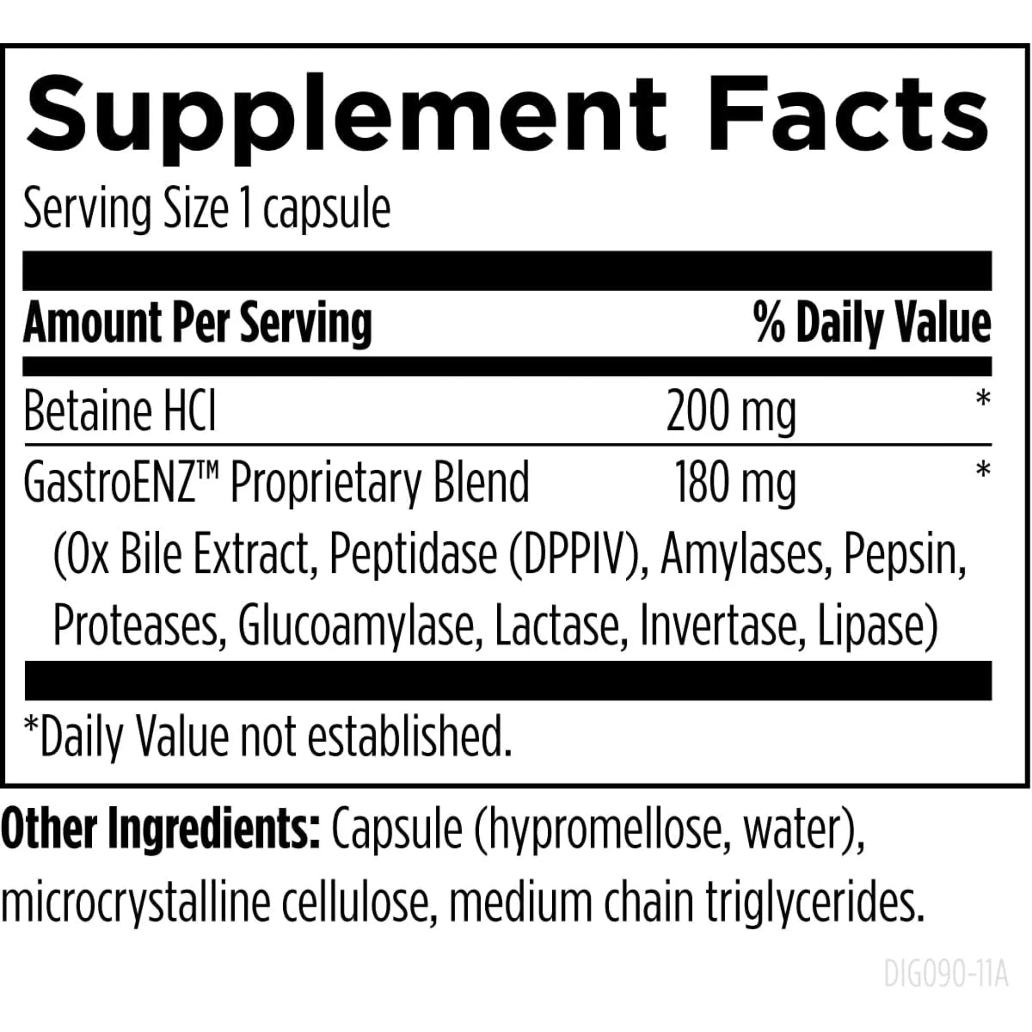 Designs for Health Digestzymes 90 Capsules - Nature's Source Inc