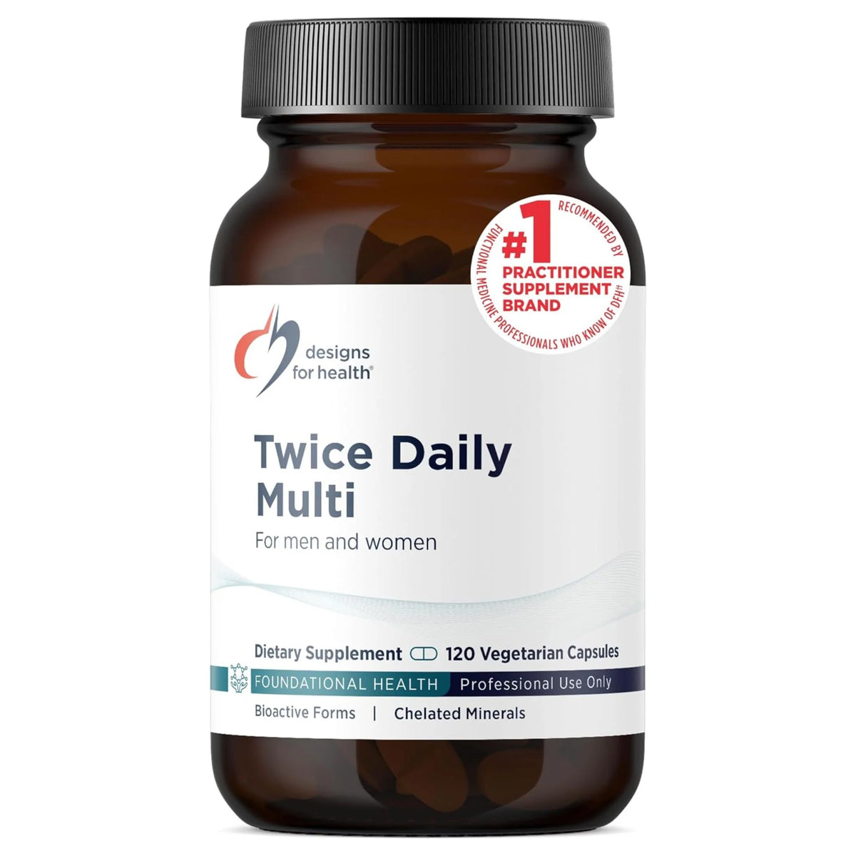 Designs for Health Twice Daily Multi 120 Vegan Capsules - Nature's Source Inc